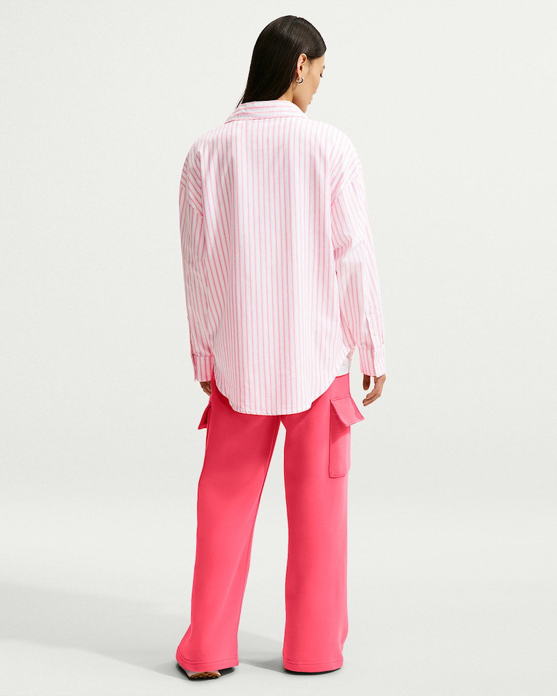 Nike Sportswear Chill Poplin Women's Oversized Woven Long-Sleeve Striped Top 5