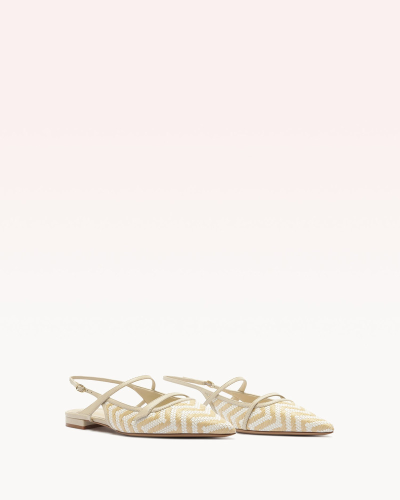 ALEXANDRE BIRMAN TITA RAFFIA ZIG FLAT EGGSHELL outlook
