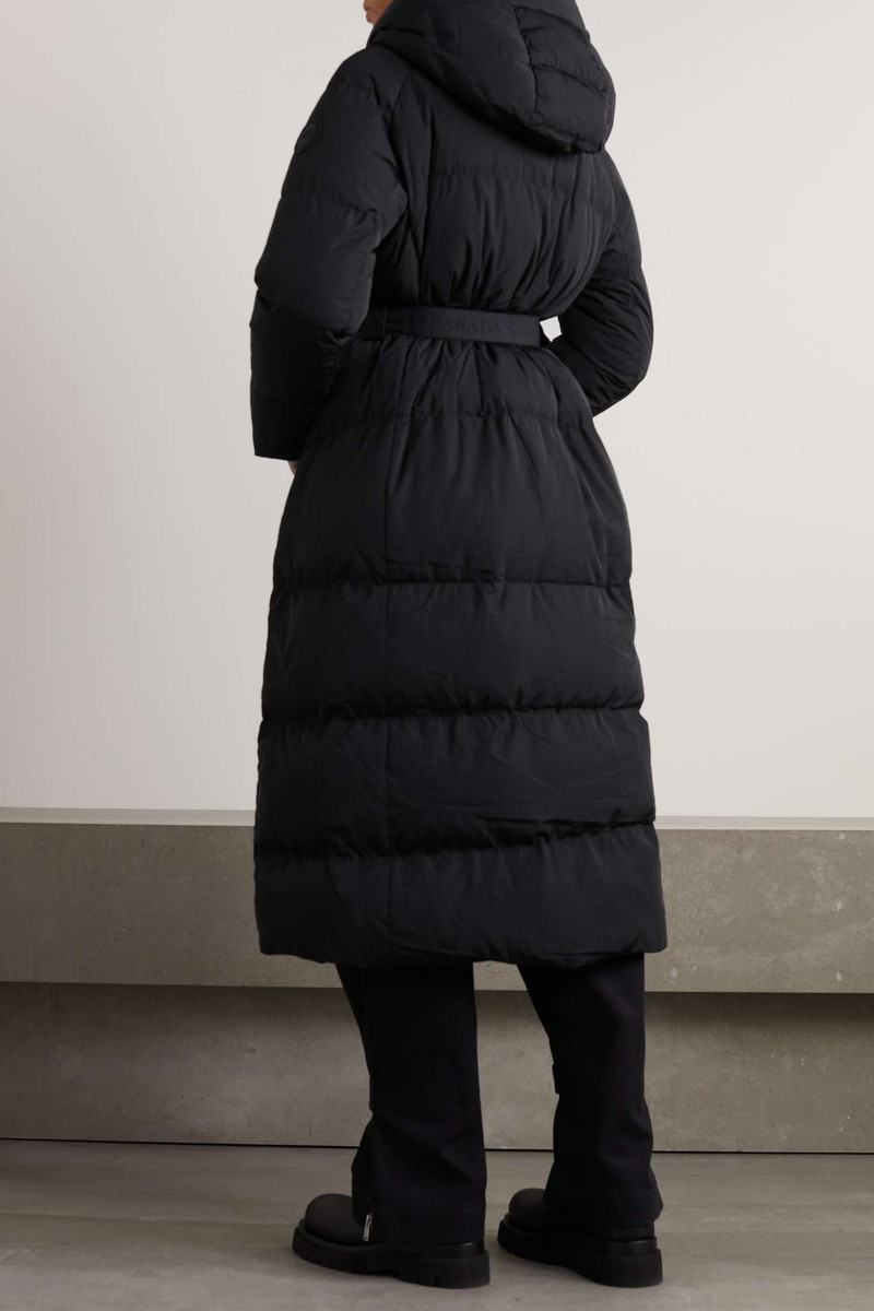 Marlow hooded belted quilted Ventera down parka 4