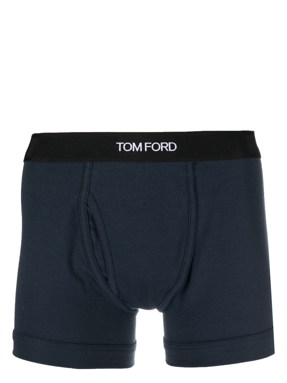 Logo-Waistband Cotton Boxer Briefs - 1