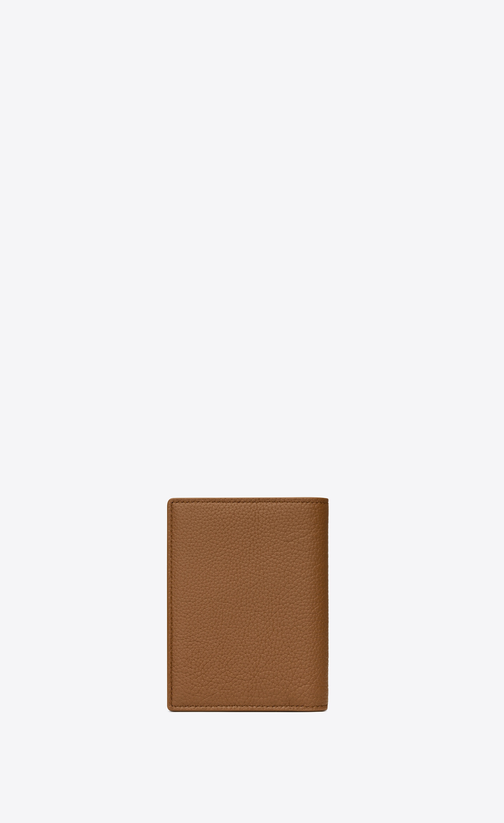 cassandre shadow saint laurent credit card wallet in grained leather - 2
