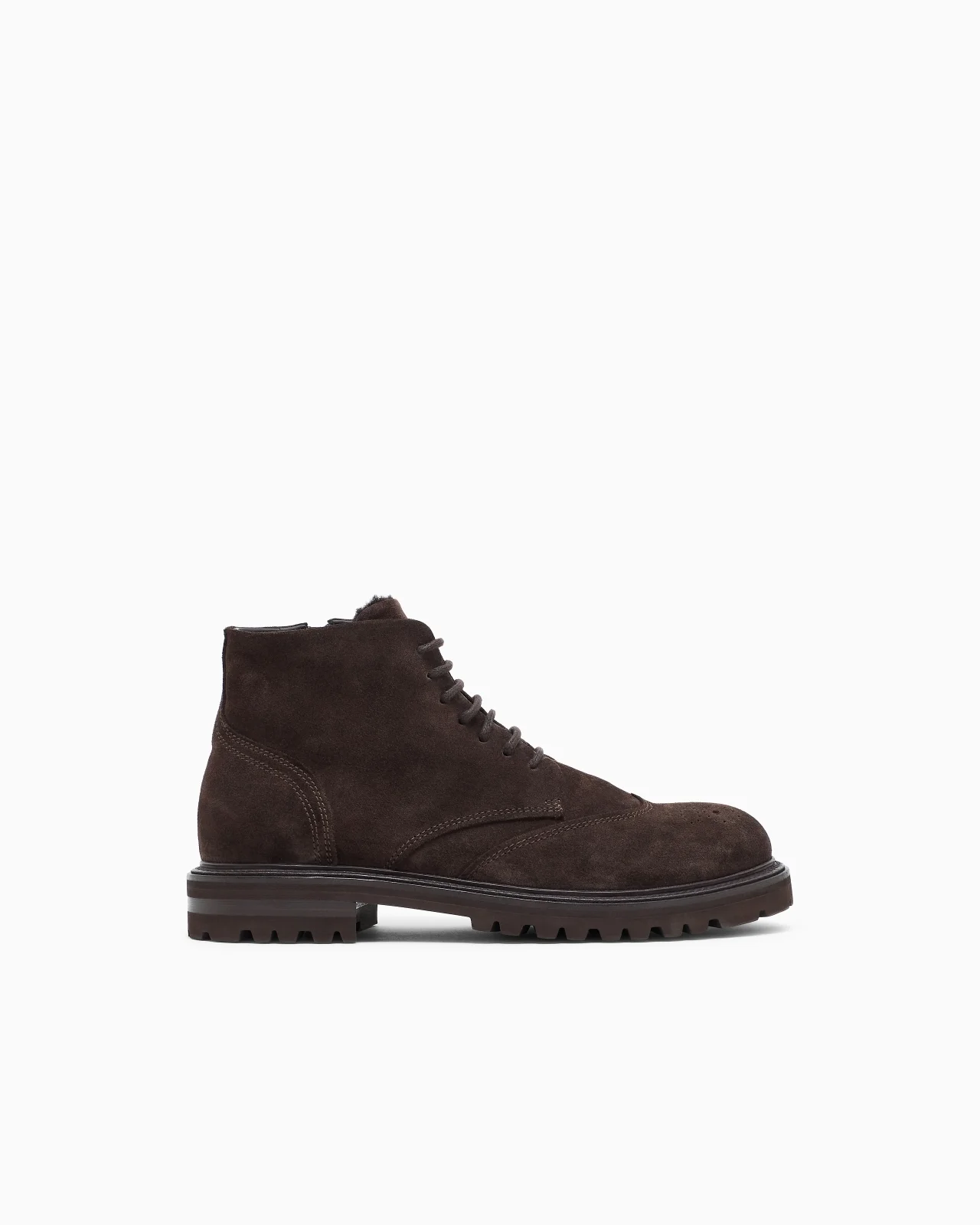 BOOTS IN SUEDE WITH SHEARLING LINING AND A RUBBER SOLE - 1