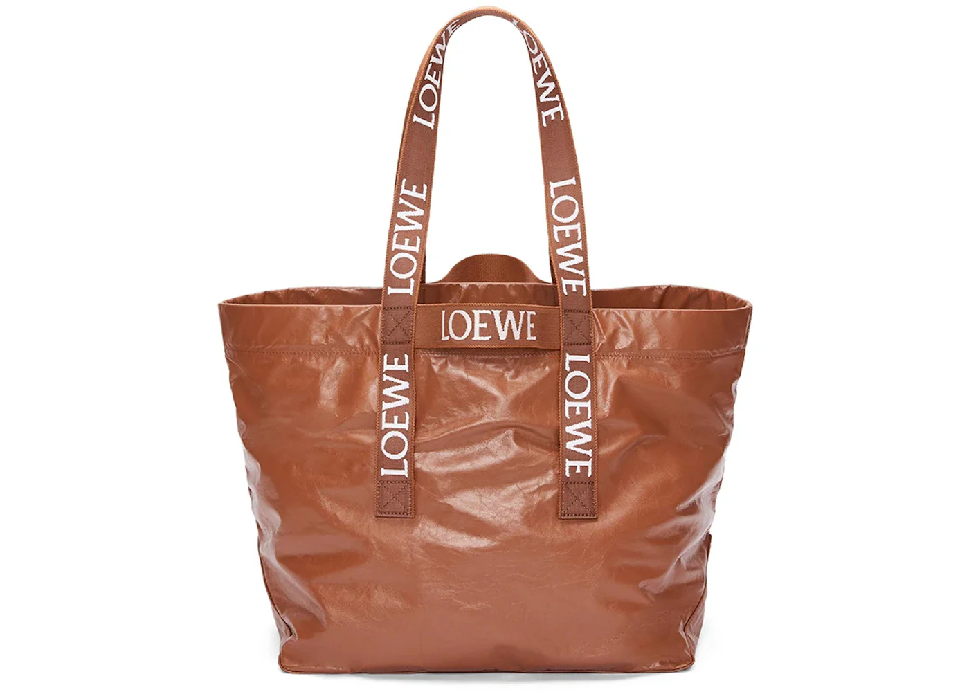 LOEWE Fold Shopper In Paper Calfskin Tan - 1