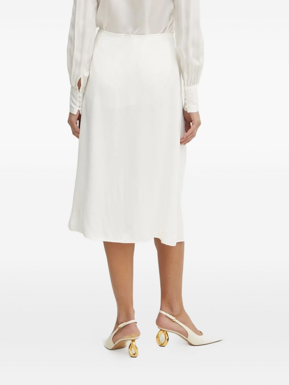 wrap-tie midi skirt - 2