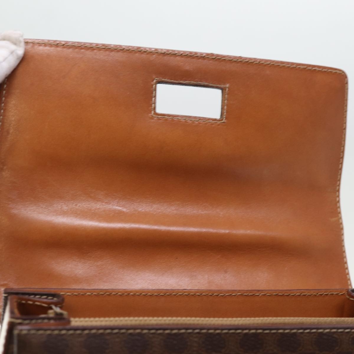 CELINE Macadam Canvas Hand Bag Pvc Brown - 16
