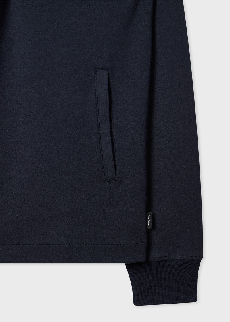 Paul Smith Navy Double-Face Jersey Zip-Front Sweatshirt outlook