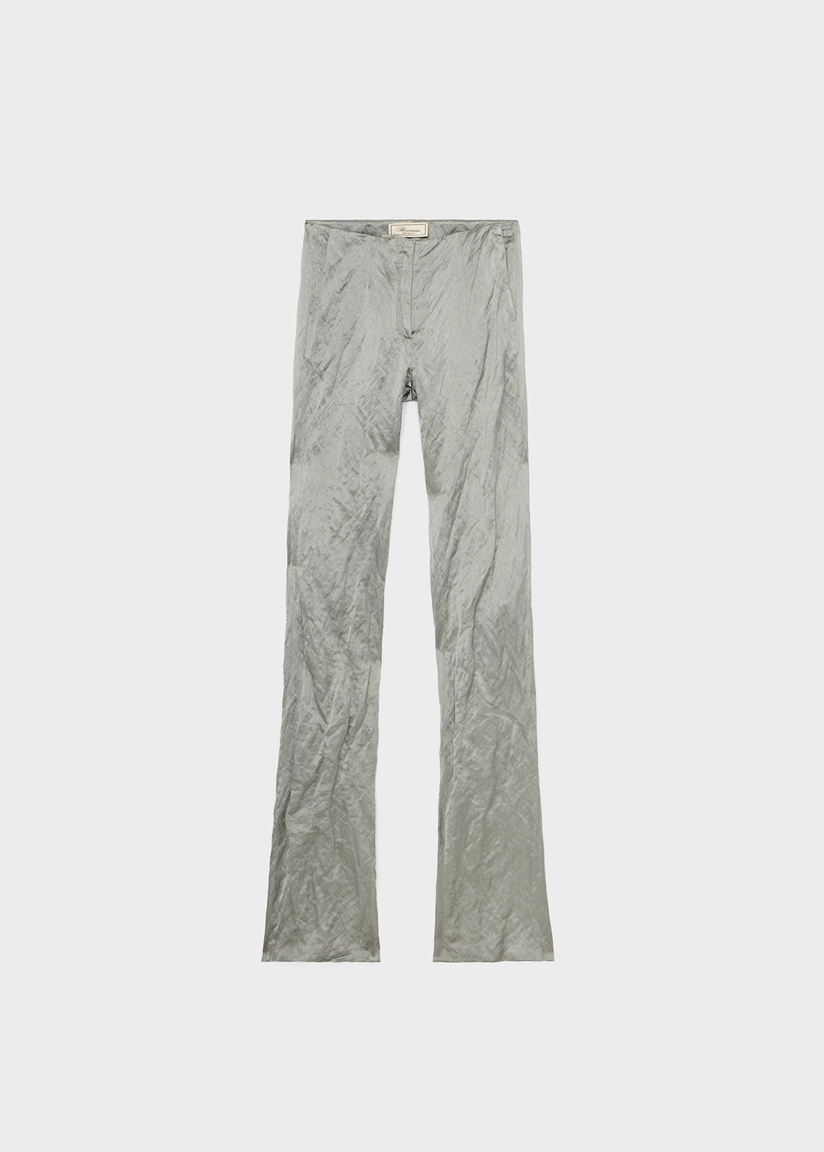 STRAIGHT LEG PANTS IN CRINKLED SATIN - 1