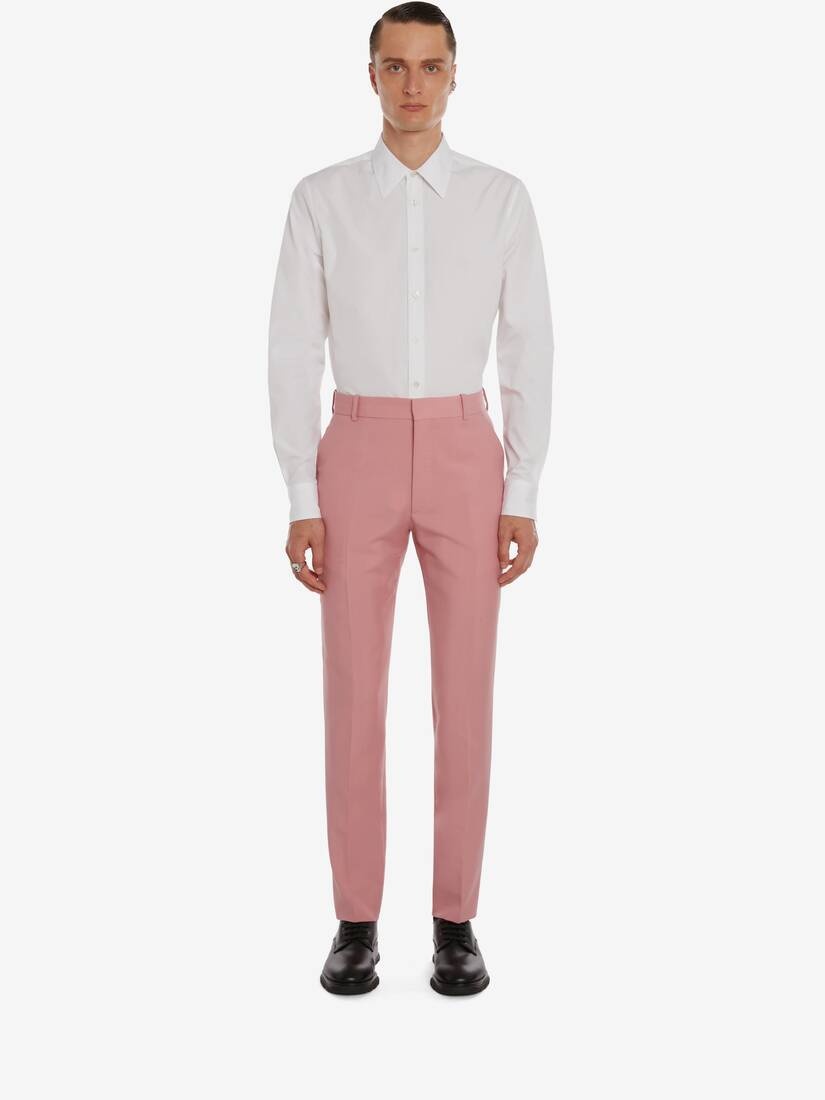 Wool Mohair Trouser in Pink - 2