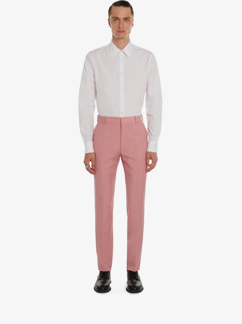 Alexander McQueen Wool Mohair Trouser in Pink outlook