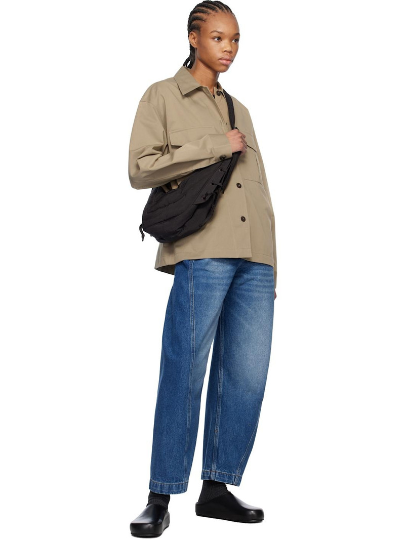 Studio Nicholson Tan Military Overshirt outlook