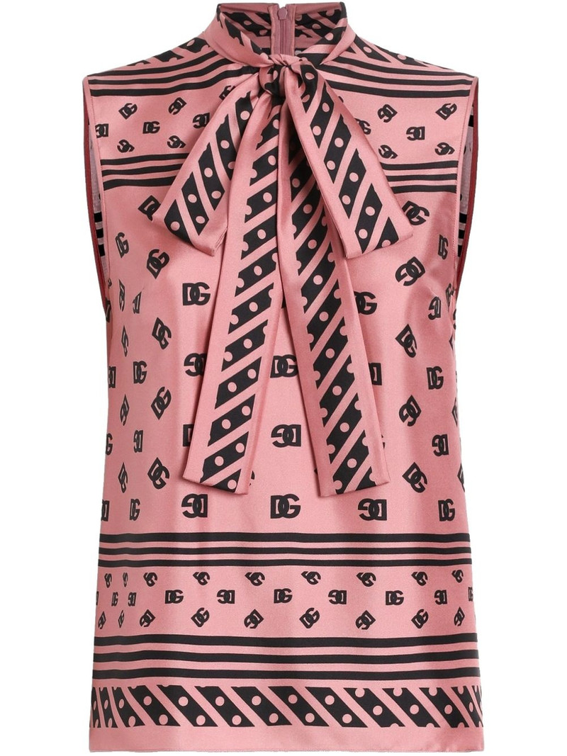 logo-print blouse 1