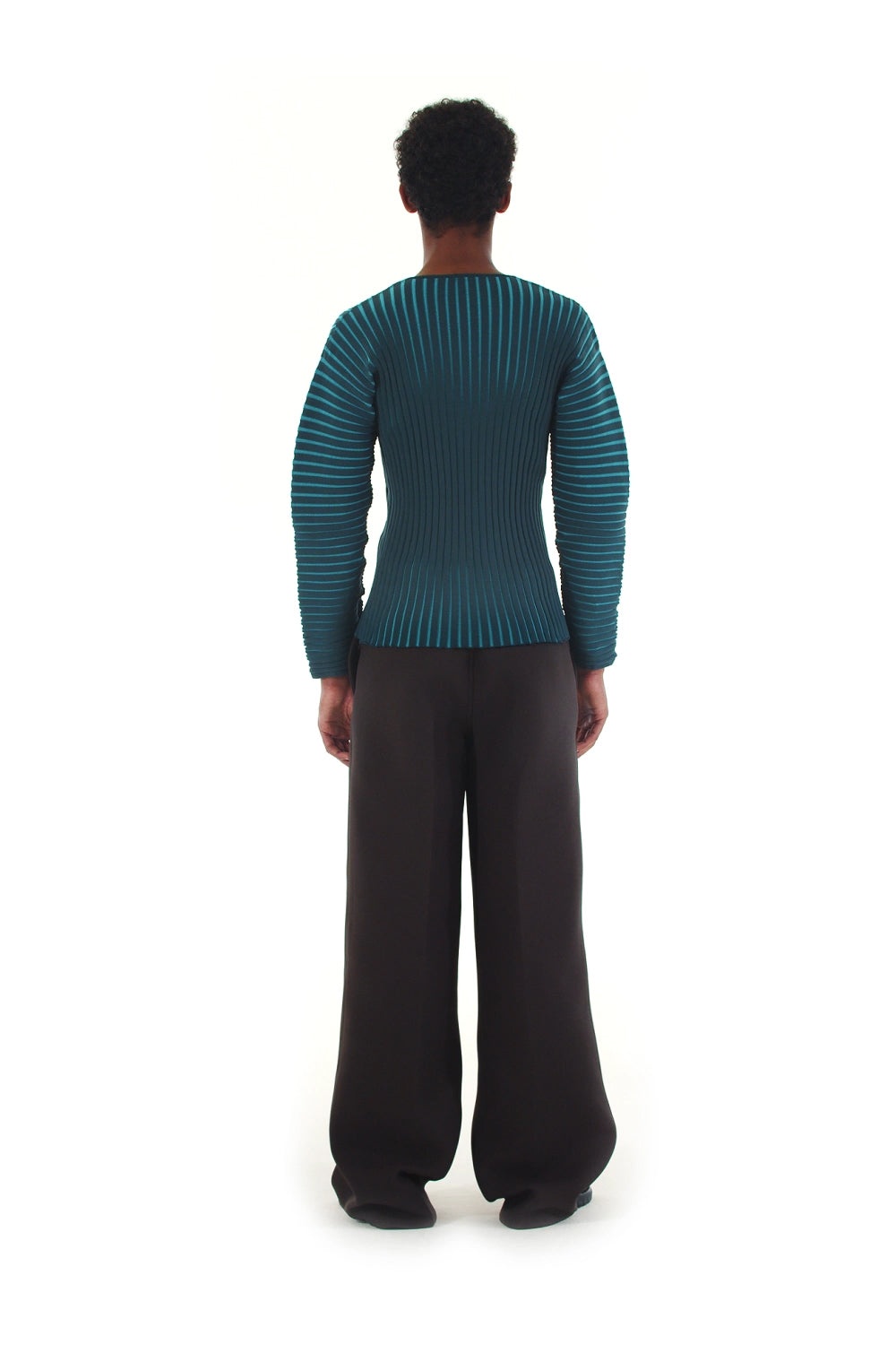 ACCORDION SWEATER / turquoise & aqua - 2