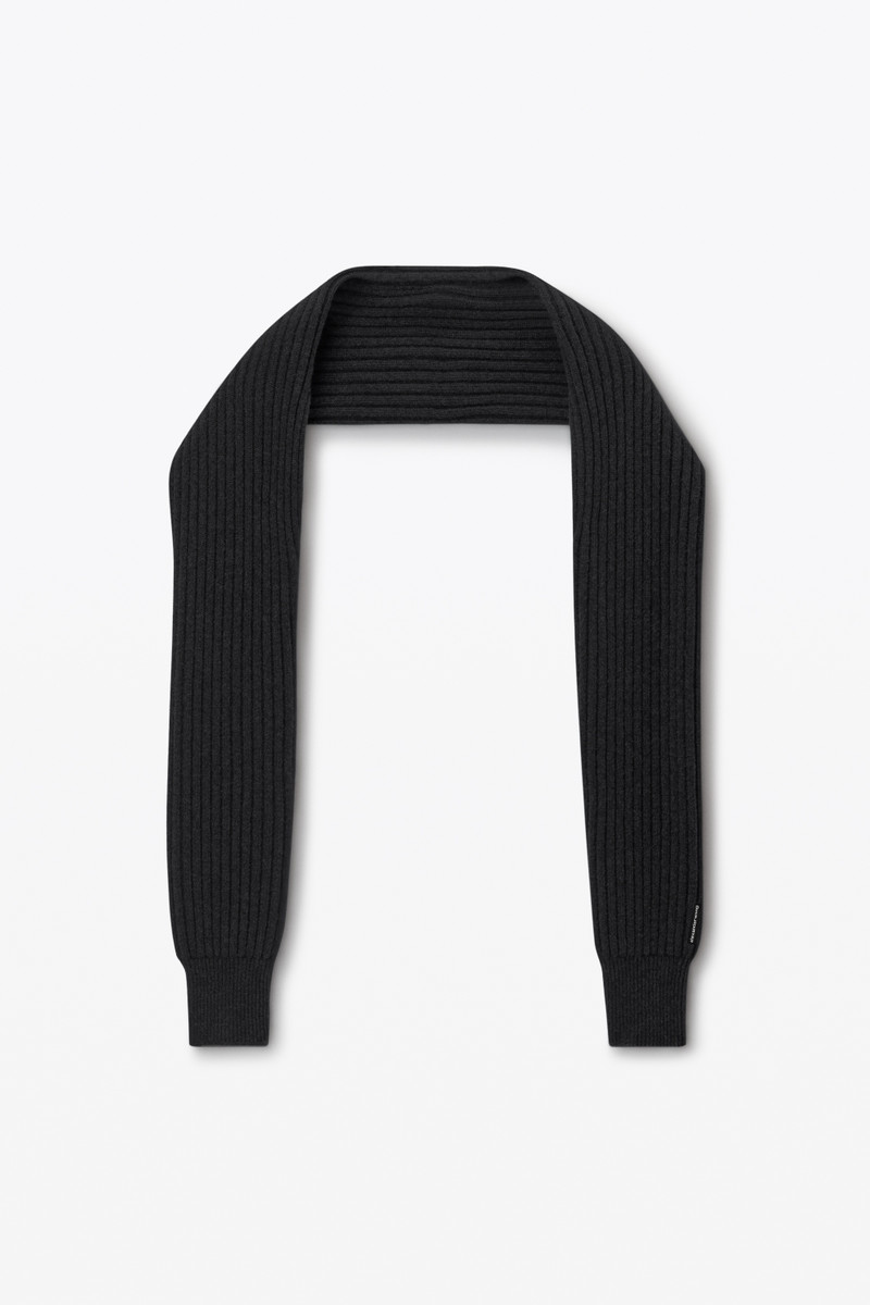 Hybrid Ribbed Scarf with Sleeves 1