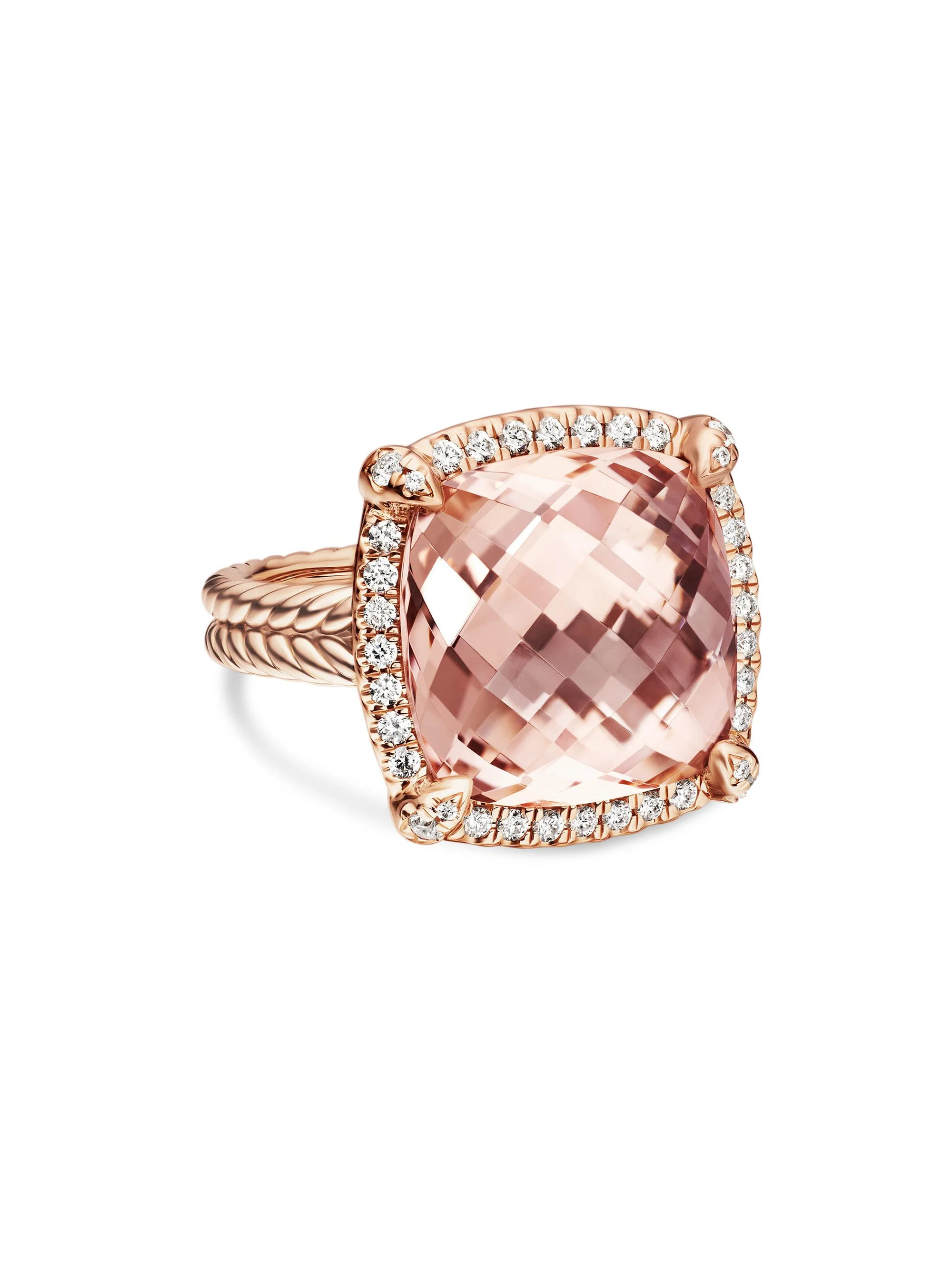 Women's Chatelaine Pavé Bezel Ring in 18K Rose Gold - Rose Gold - 1