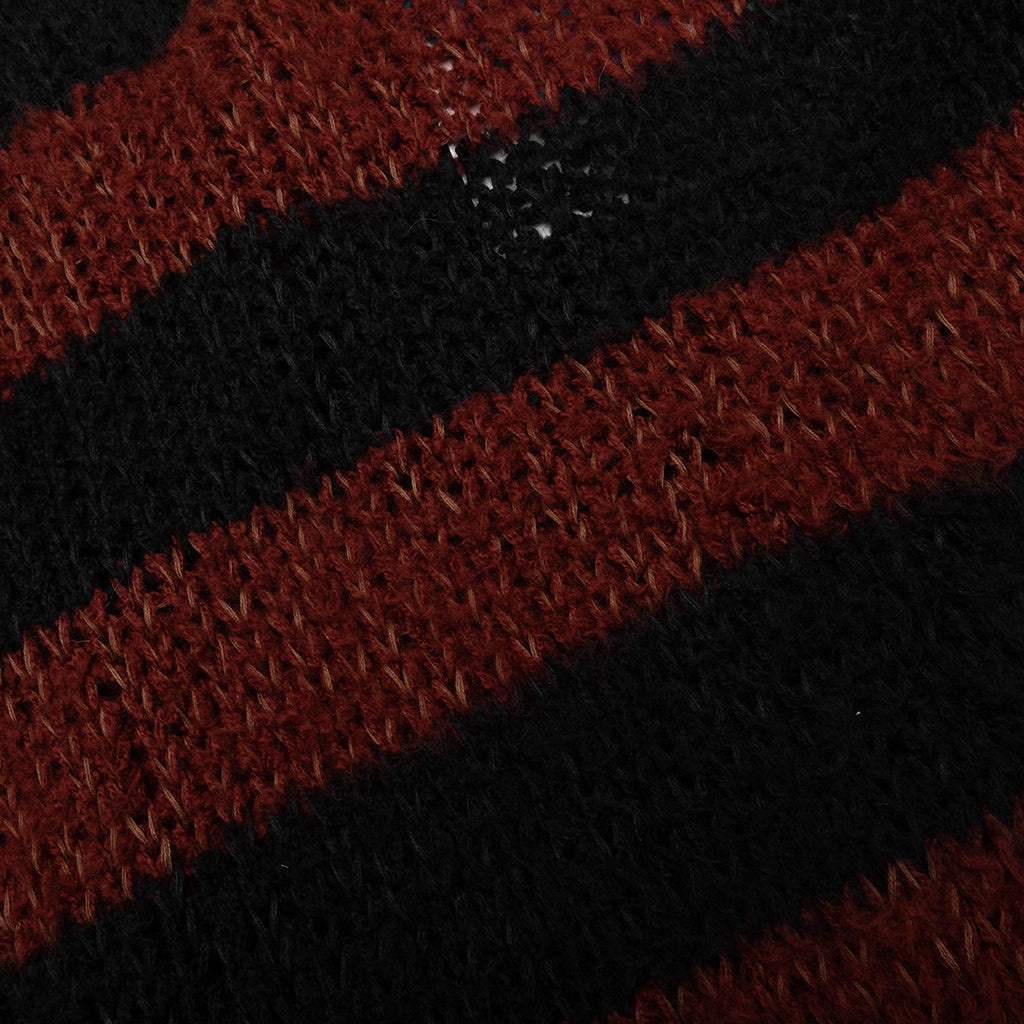 STRIPED SWEATER - BLACK/BROWN - 5