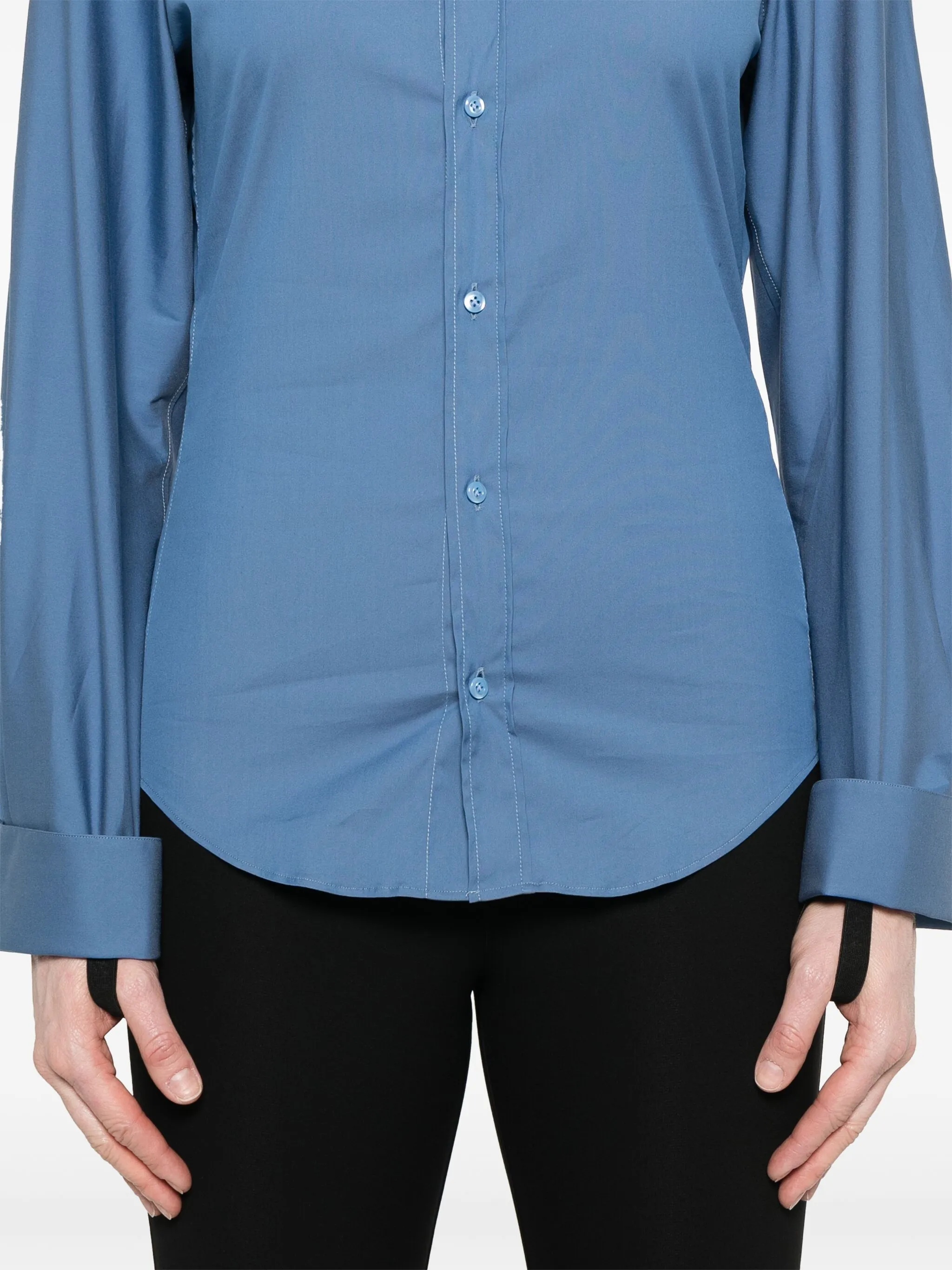 ALAINPAUL - Women Fuseau Double Cuff Long Sleeve Shirt - 4