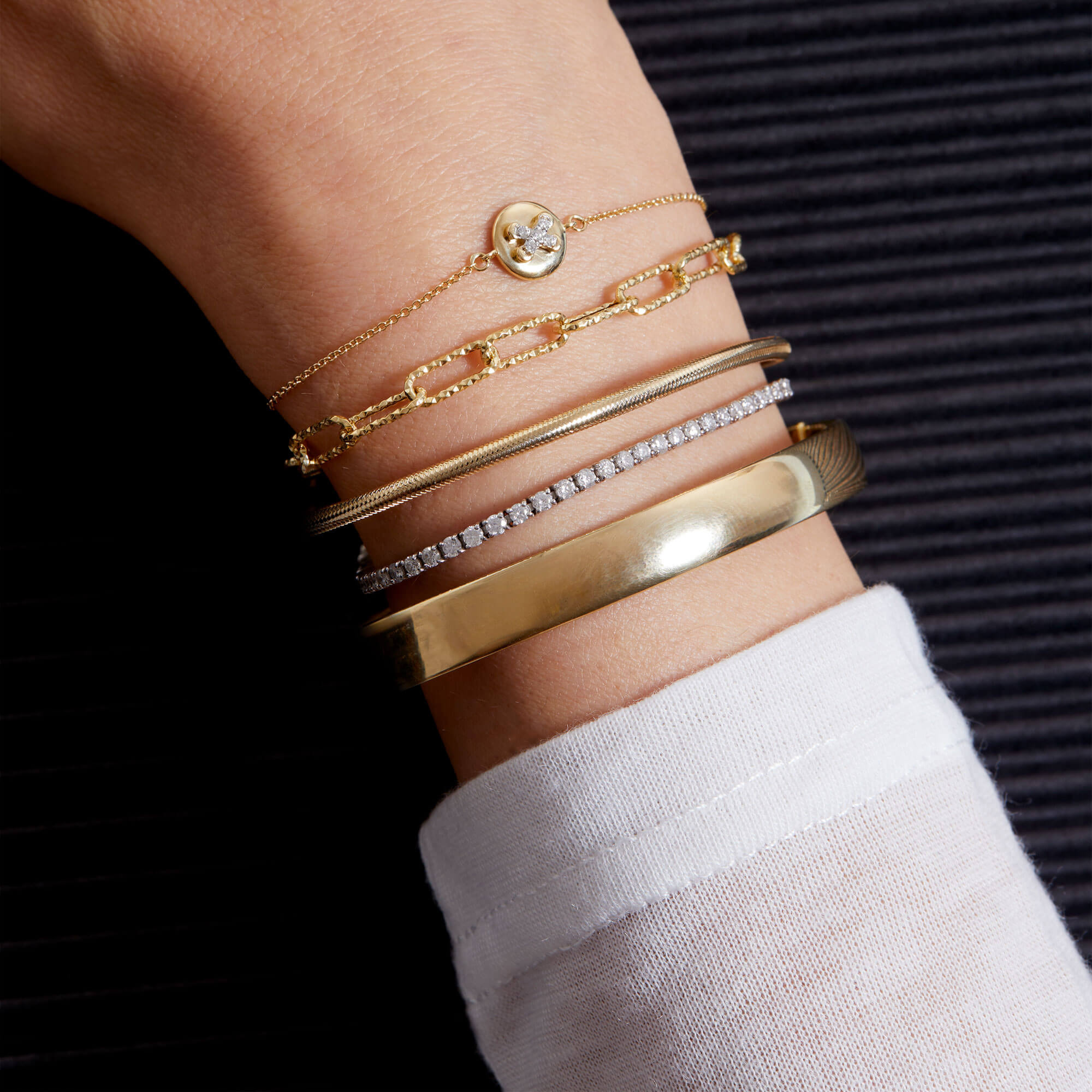 Diamond Button Bracelet - 6