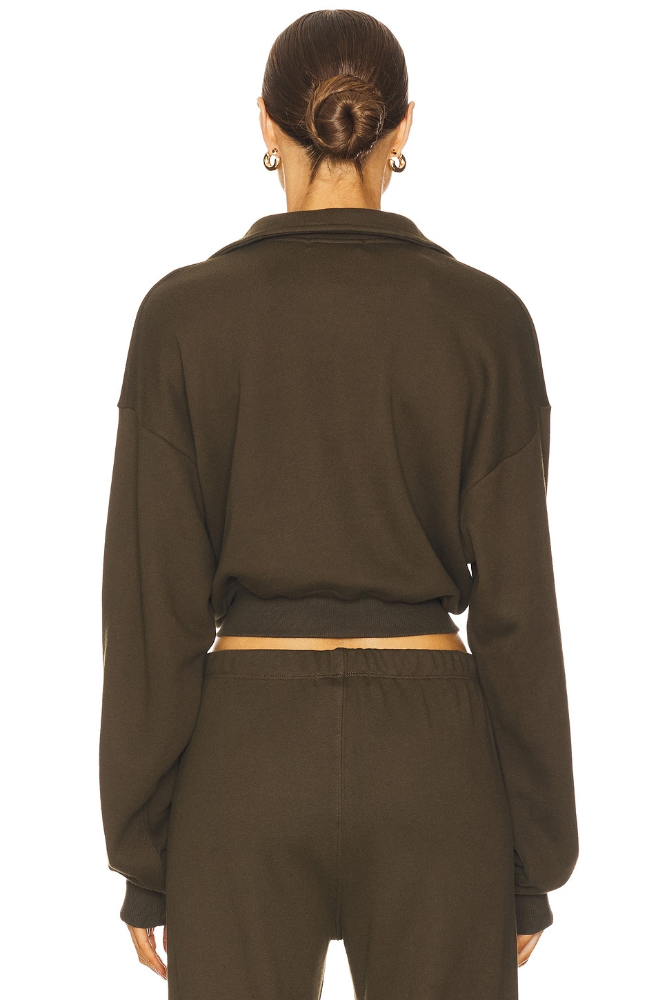 Cropped Half Zip Sweatshirt - 3
