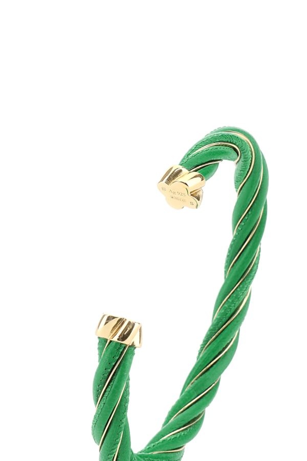 ブレスレット Bottega Veneta Grass Green Nappa Leather Twist Bracelet Bottega Veneta Grass green nappa leather Twist bracelet