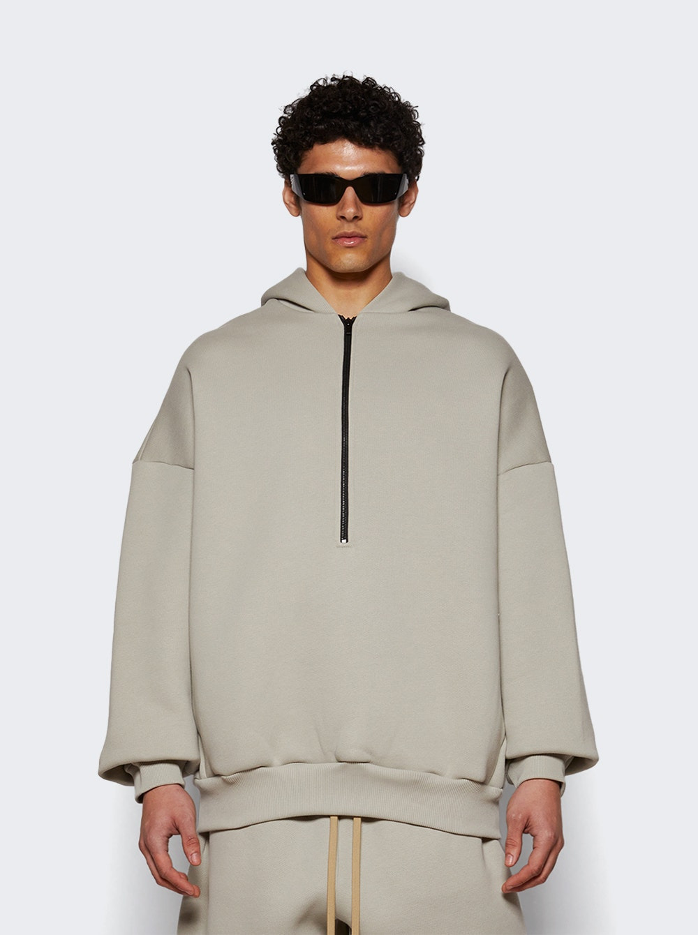 Eternal Half Zip Hoodie Dove Grey - 2