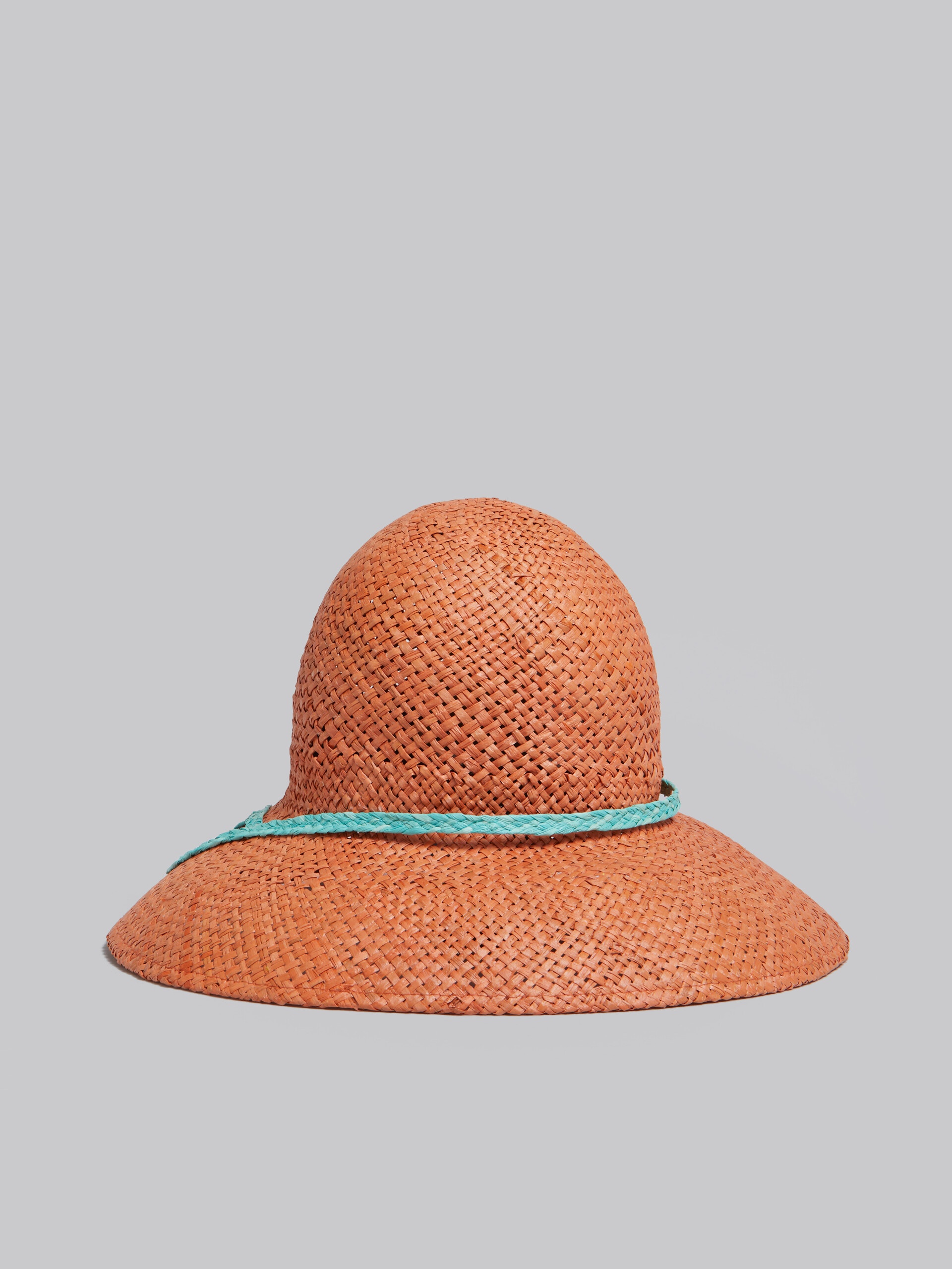MARNI X NO VACANCY INN - ORANGE HAT IN RAFFIA WITH CUT-OUTS - 3