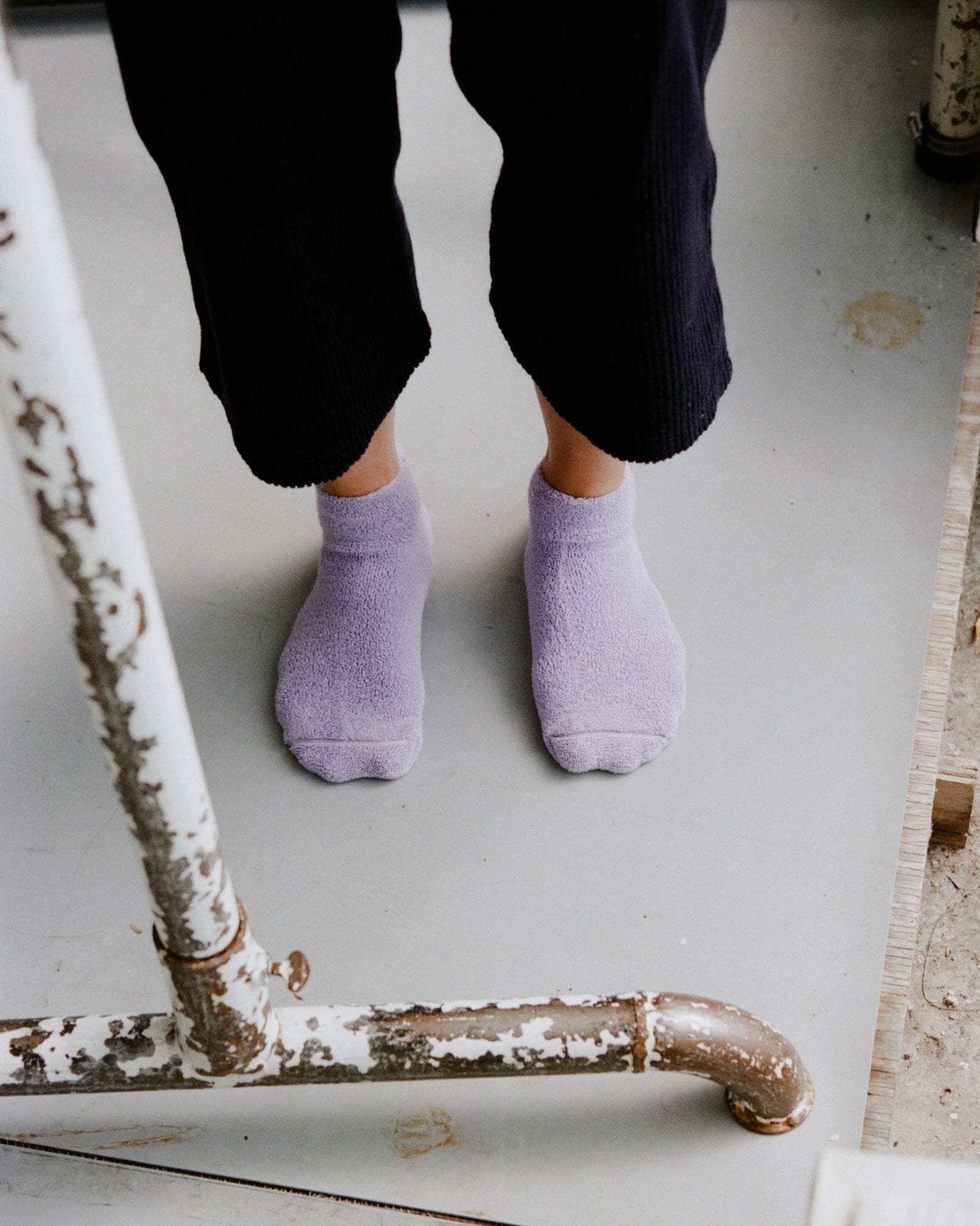 Buckle Ankle Socks - Textured Organic Cotton - 1