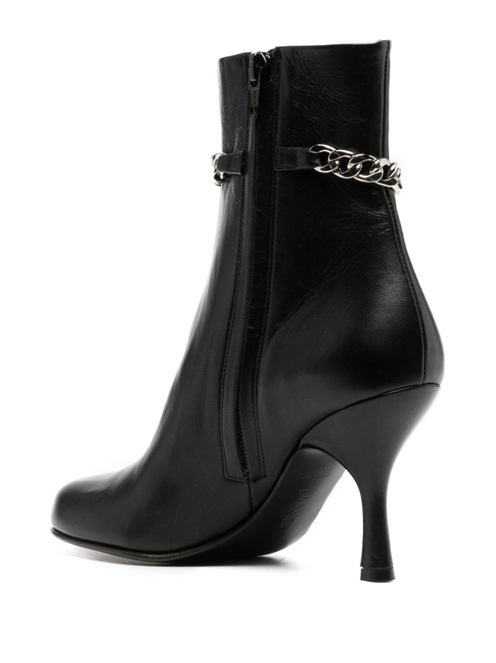 87mm logo-charm leather boots - 3