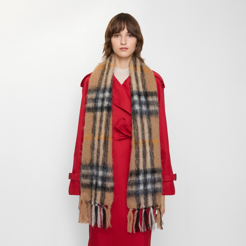 Burberry Check Mohair Wool Scarf outlook