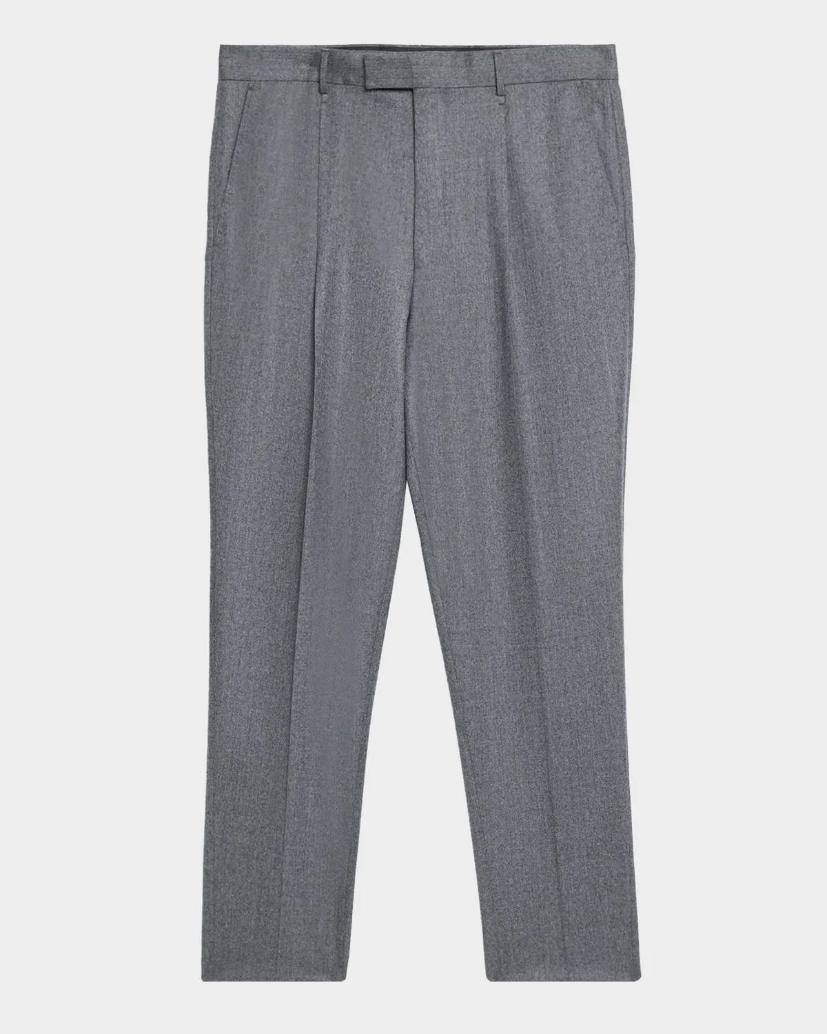 Men's Wool Flannel Pleated Tapered Fit Trousers - 1