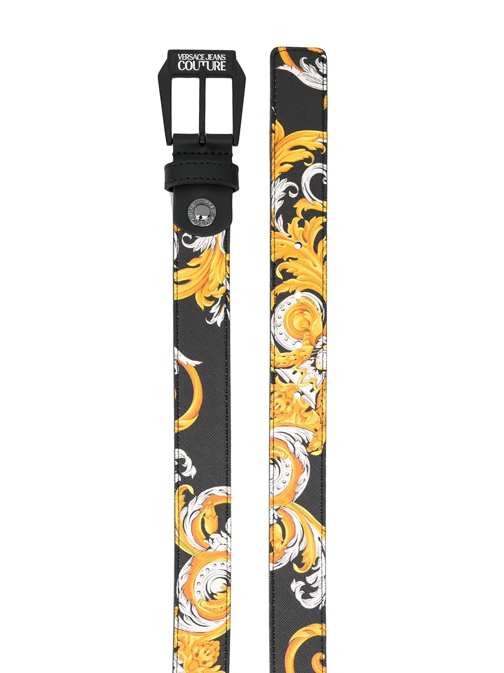 baroque-print buckled belt - 2