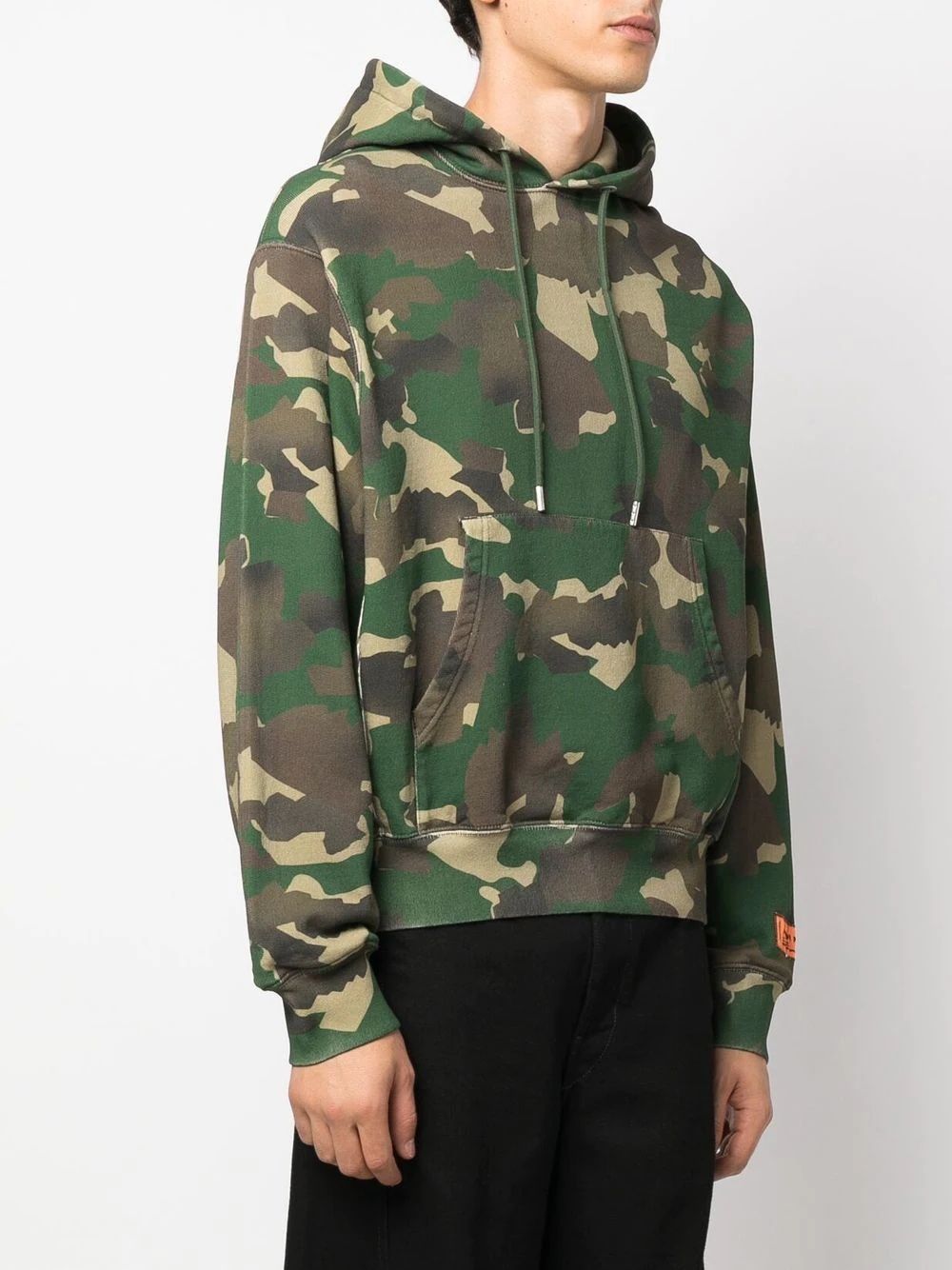 camouflage-pattern cotton hoodie - 3