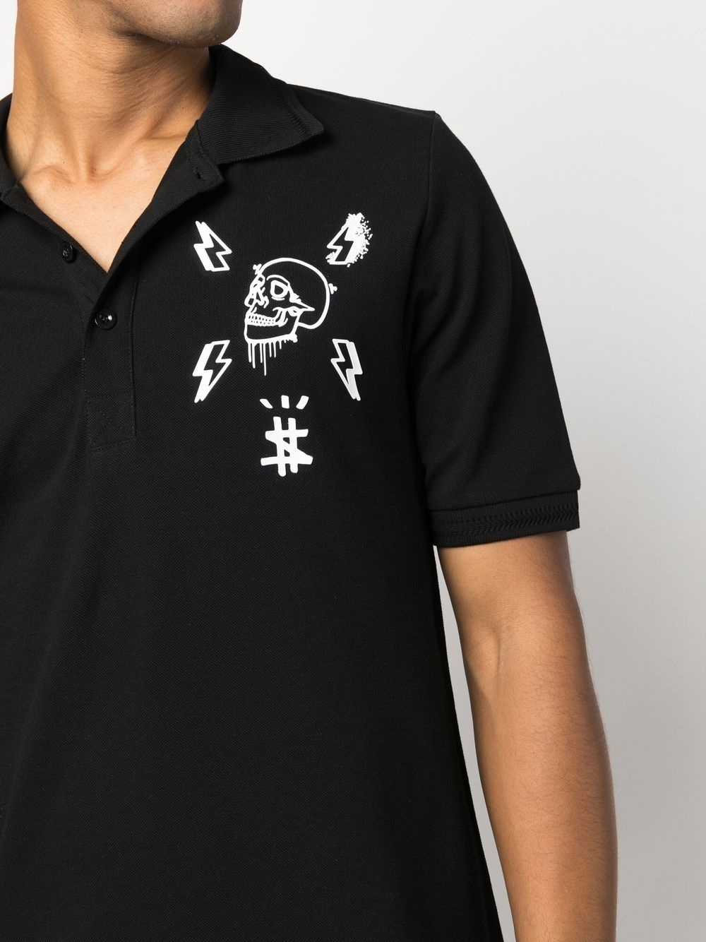 skull-print polo shirt - 5