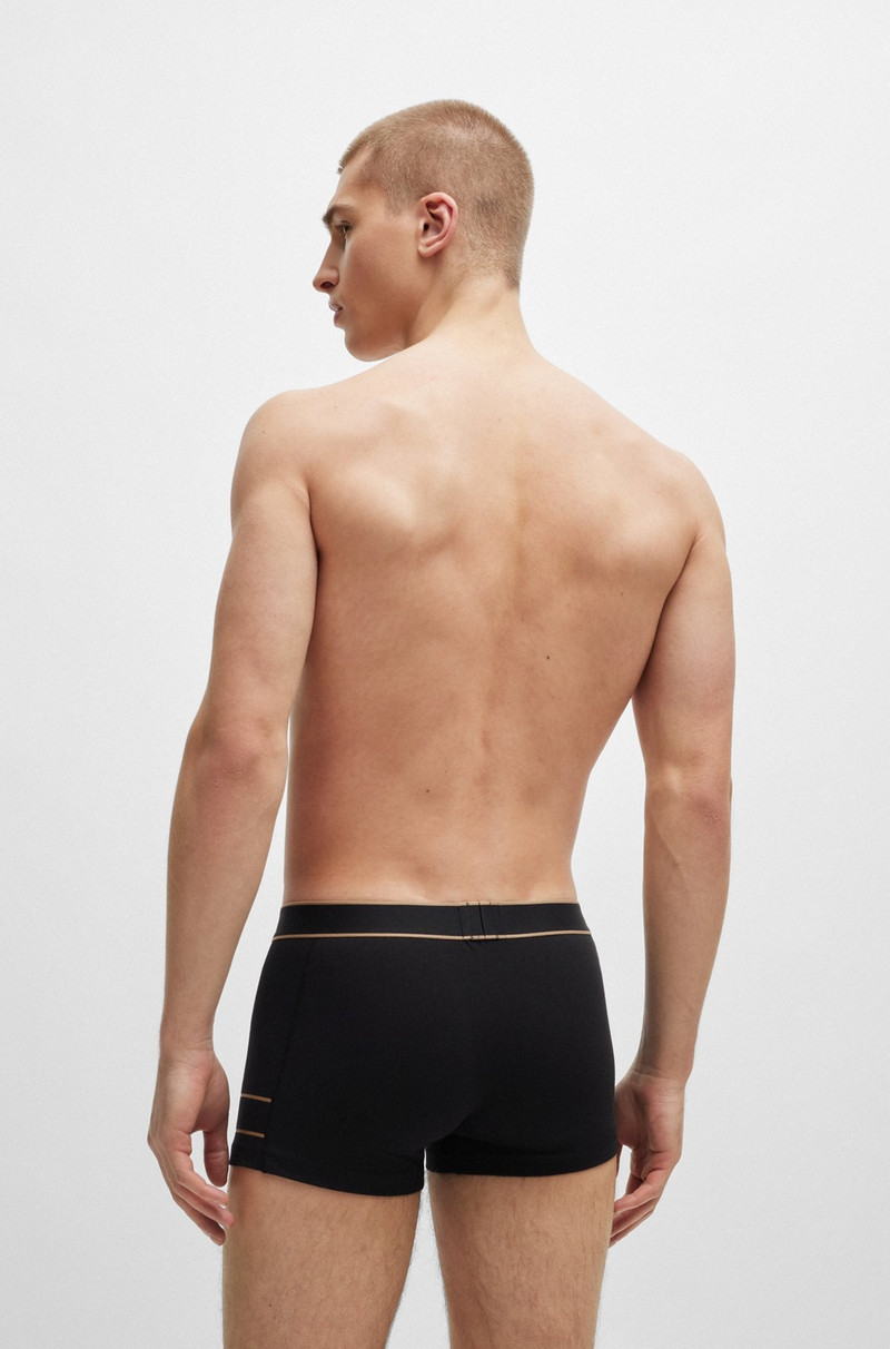 BOSS STRETCH-COTTON TRUNKS WITH STRIPES AND BRANDING outlook