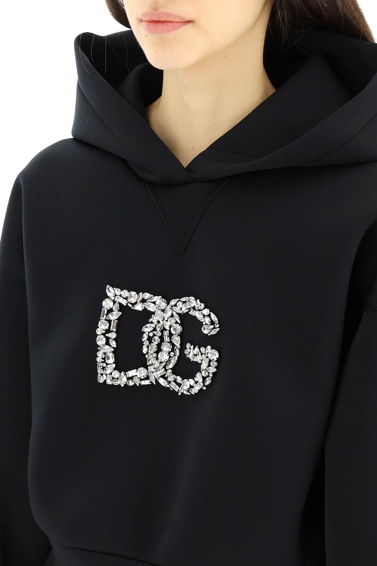 SWEATSHIRT WITH CRYSTAL DG LOGO - 5