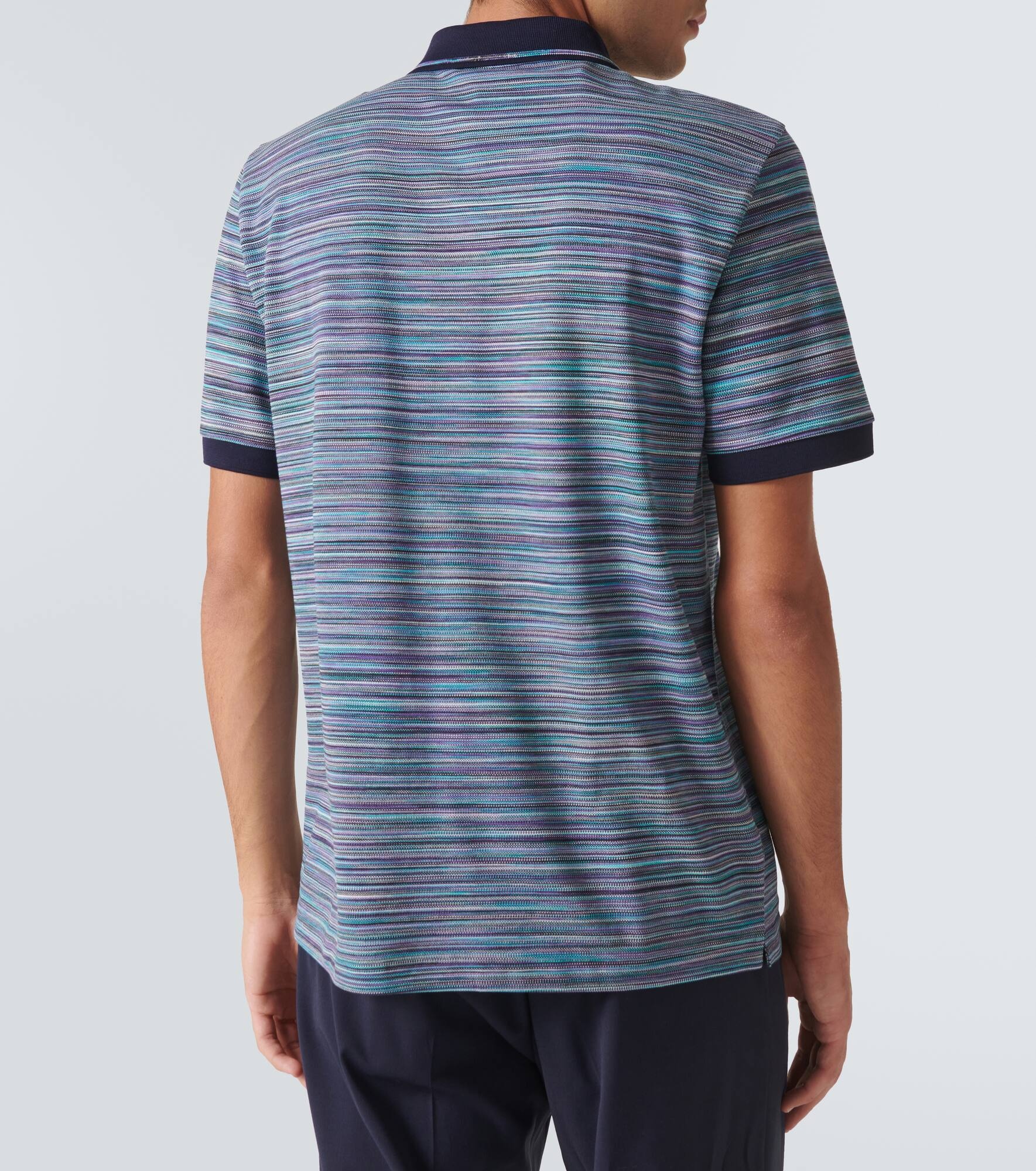 Striped cotton polo shirt - 4