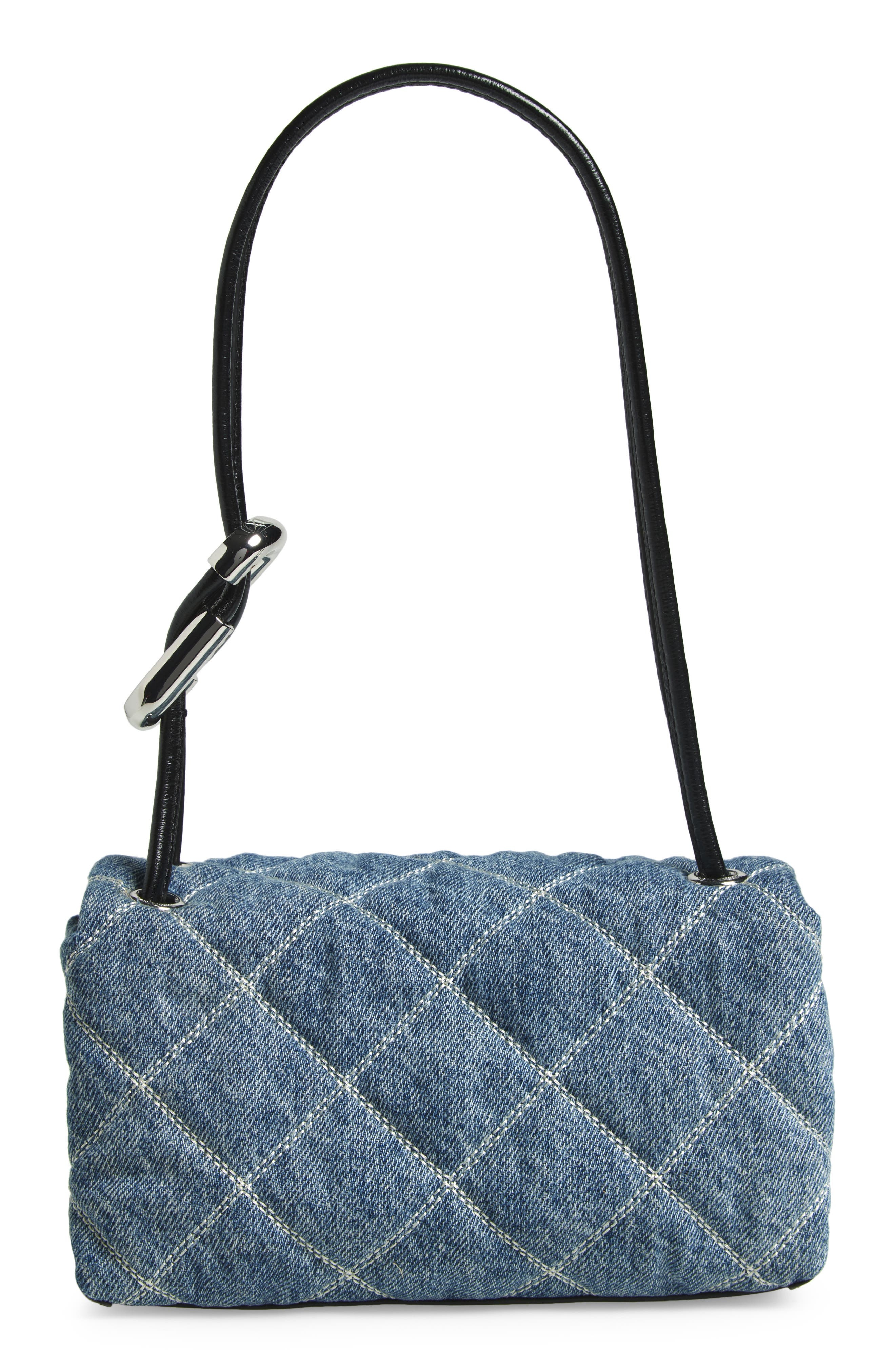 Marc Jacobs The Mini Dual Diamond Quilted Denim Shoulder Bag in Light Wash Indigo at Nordstrom - 3