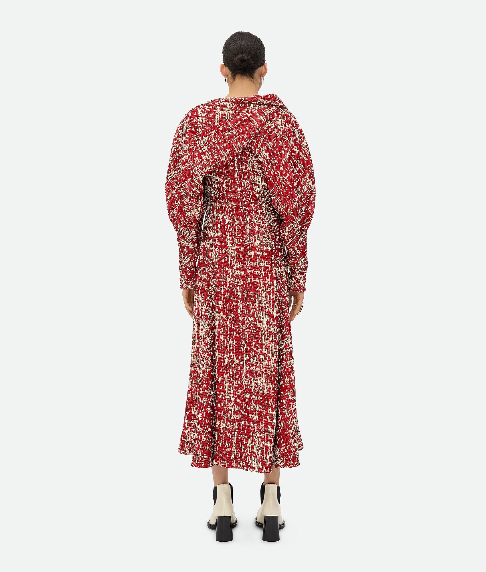 Textured Viscose Dress - 3