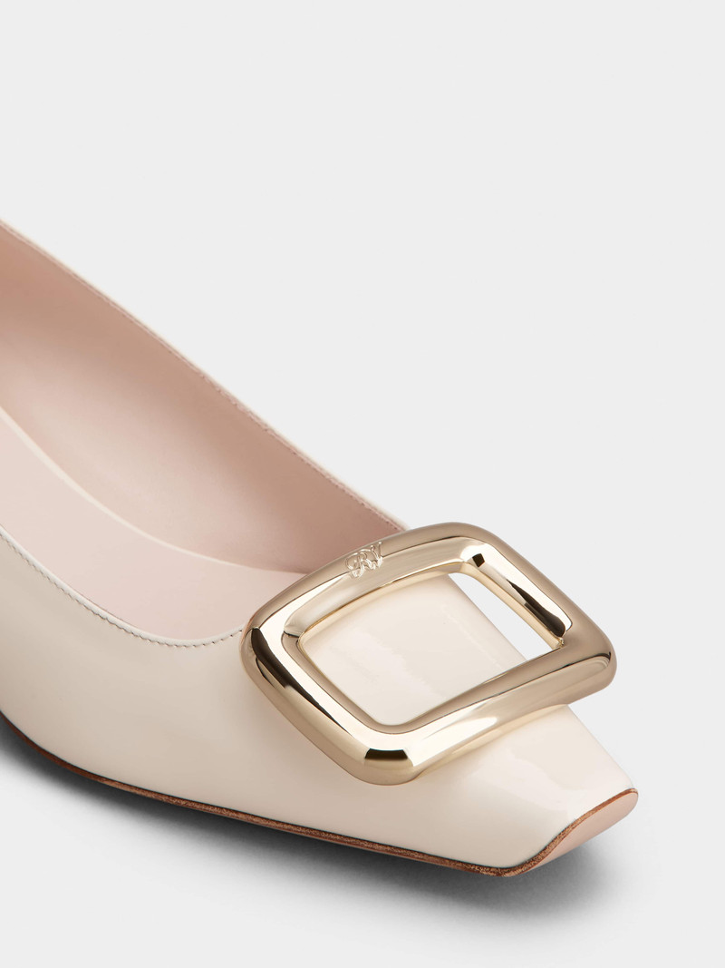 Viv' Choc Metal Buckle Ballerinas in Patent Leather 3