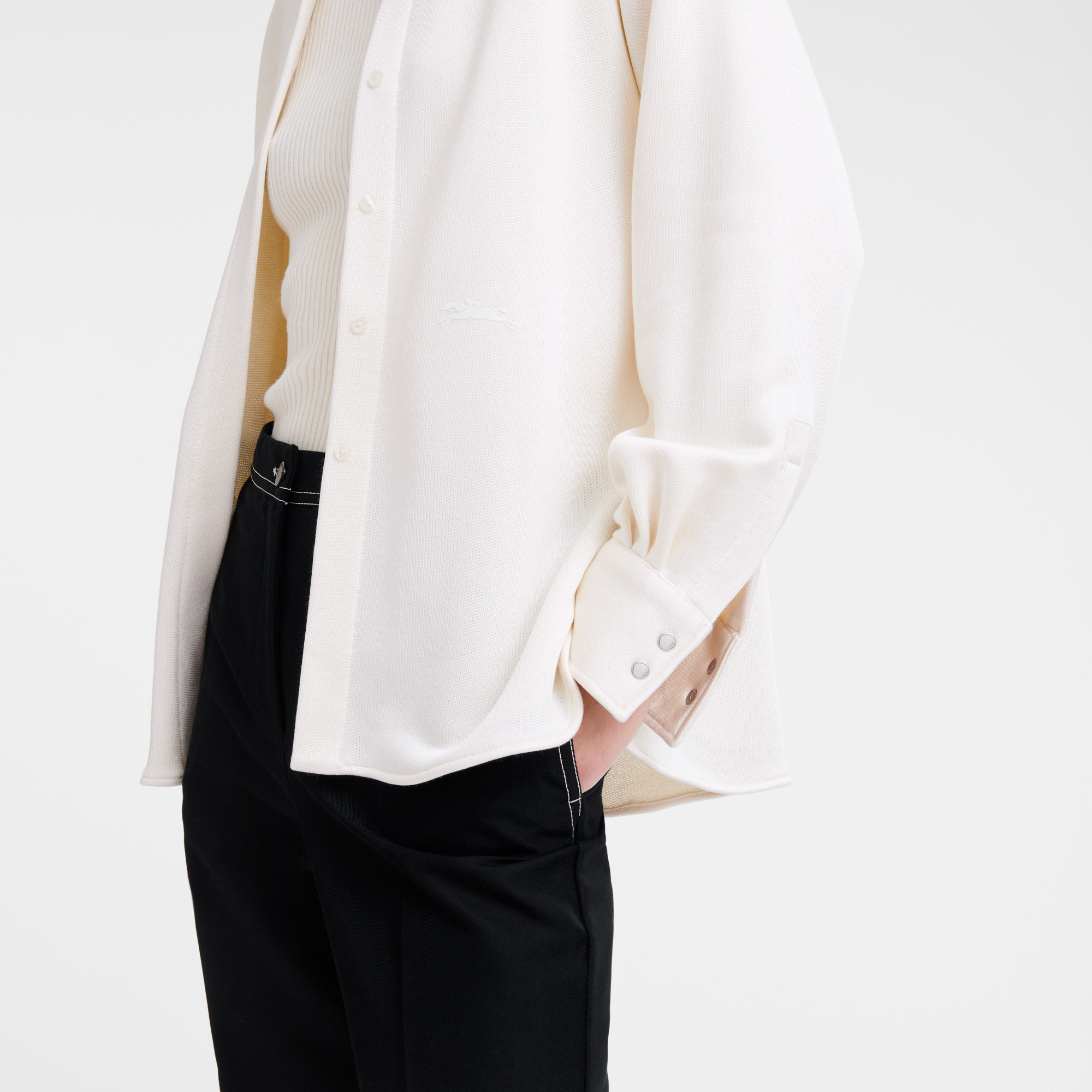 Straight shirt Ecru - Jersey - 4