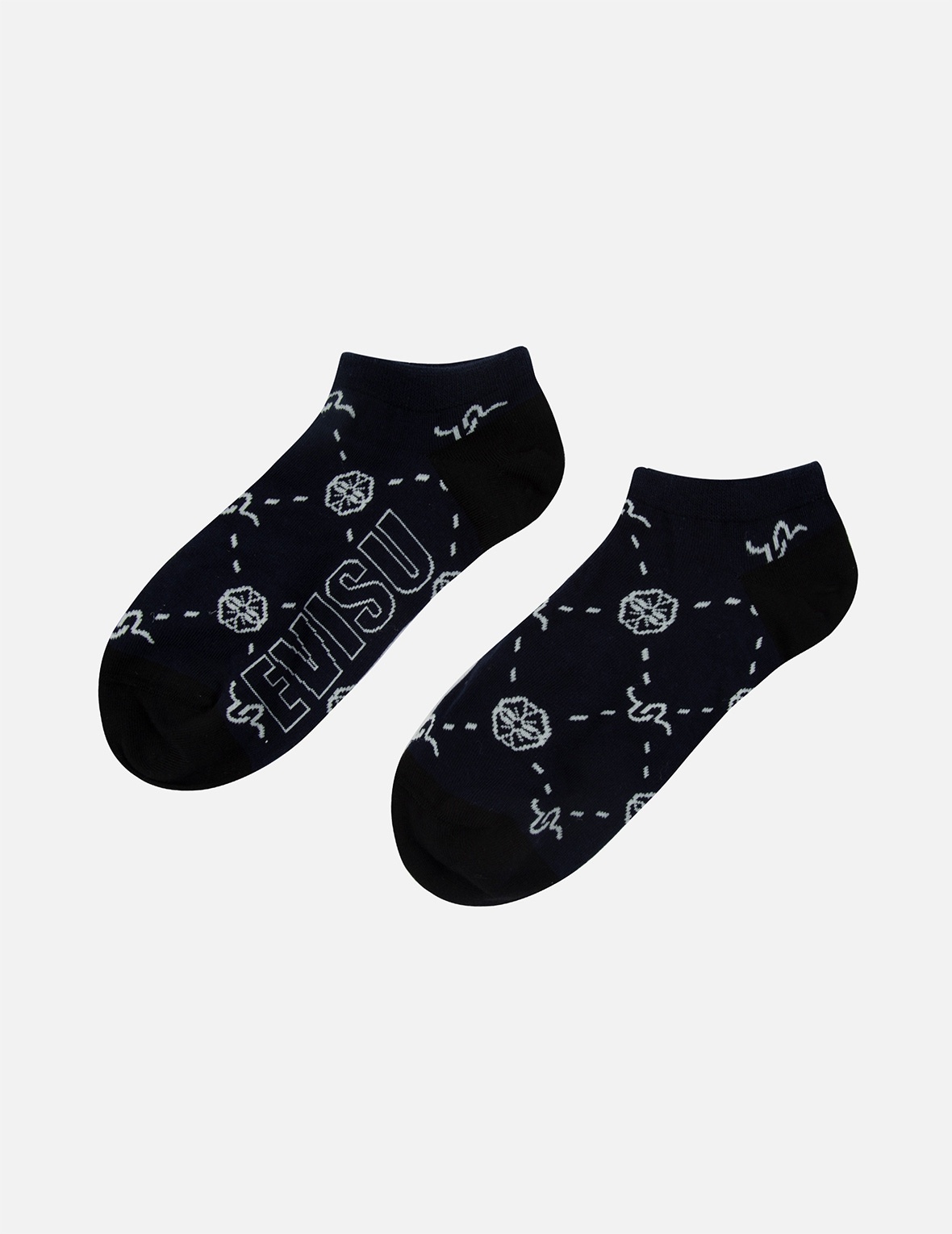 MONOGRAM JACQUARD NO-SHOW SOCKS - 1