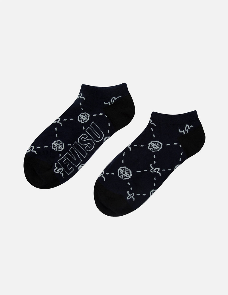 MONOGRAM JACQUARD NO-SHOW SOCKS 1
