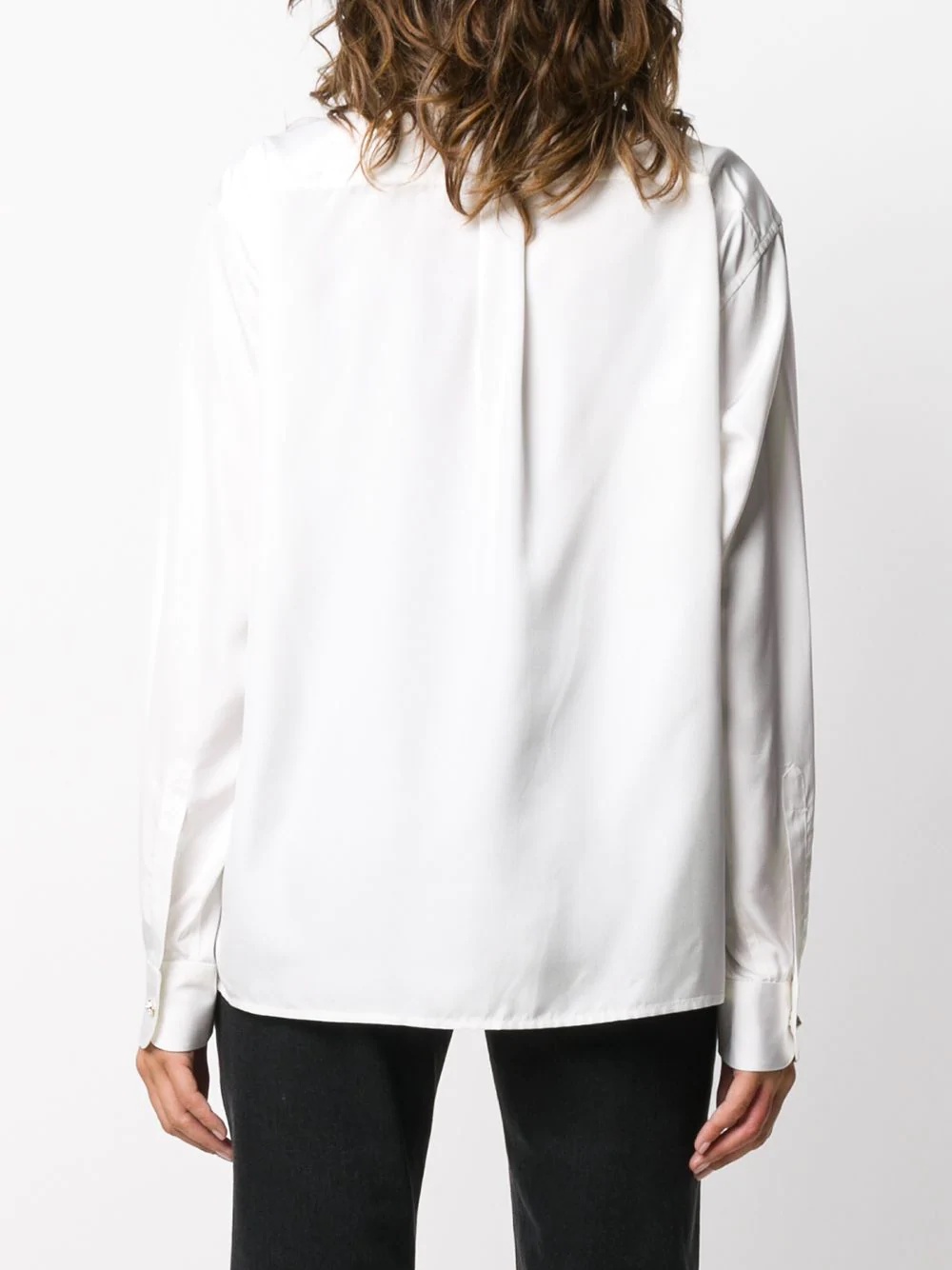 faux pearl-button shirt - 4