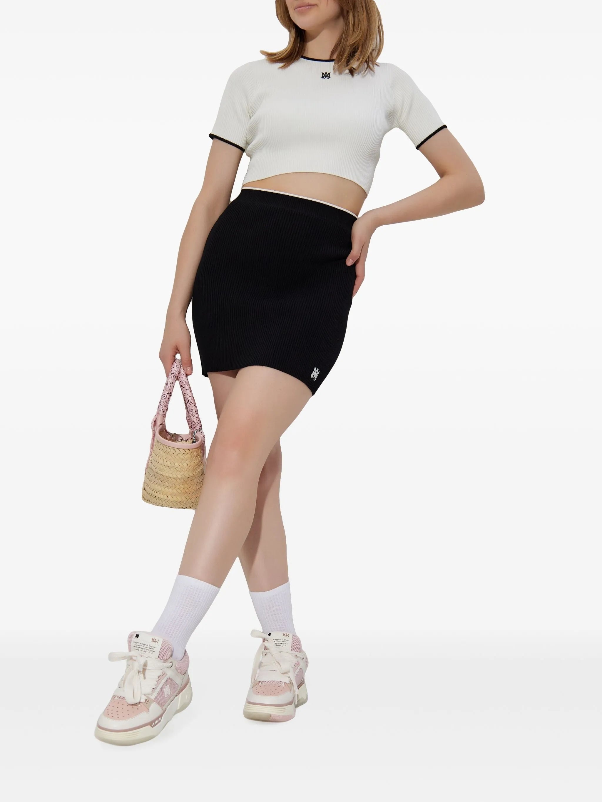 Cropped Ribbed T-shirt - 3