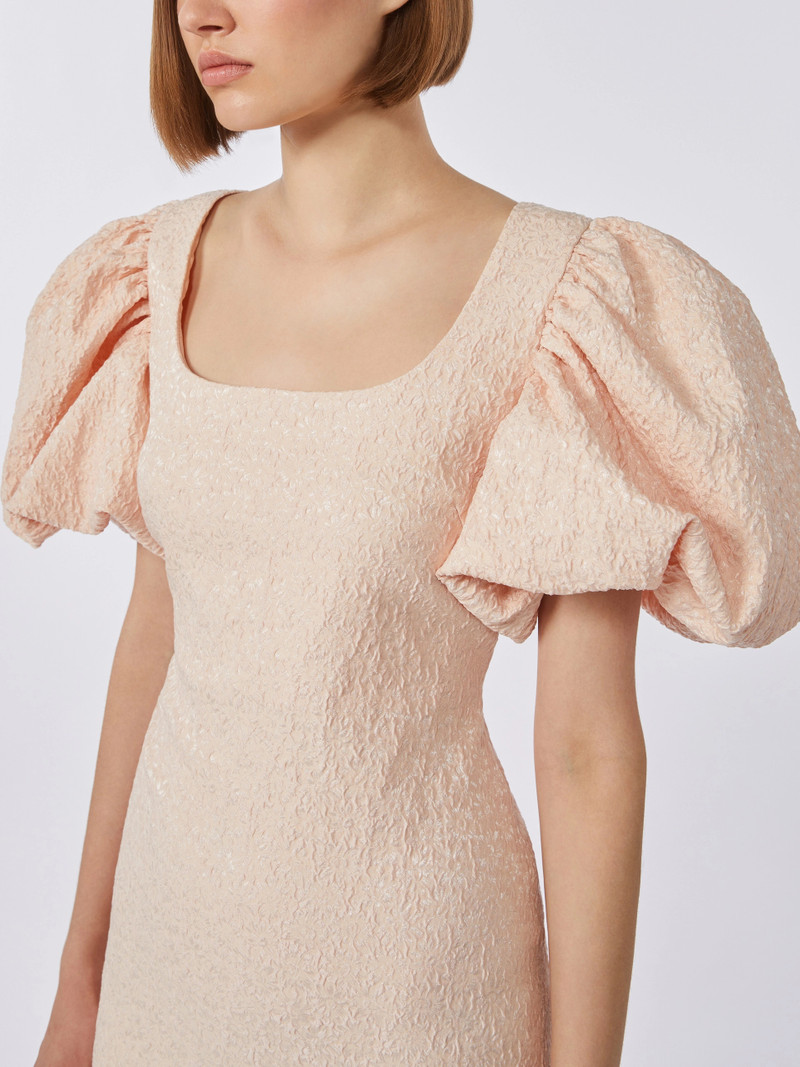 QUIZ Long jacquard cloque dress - POWDER 5