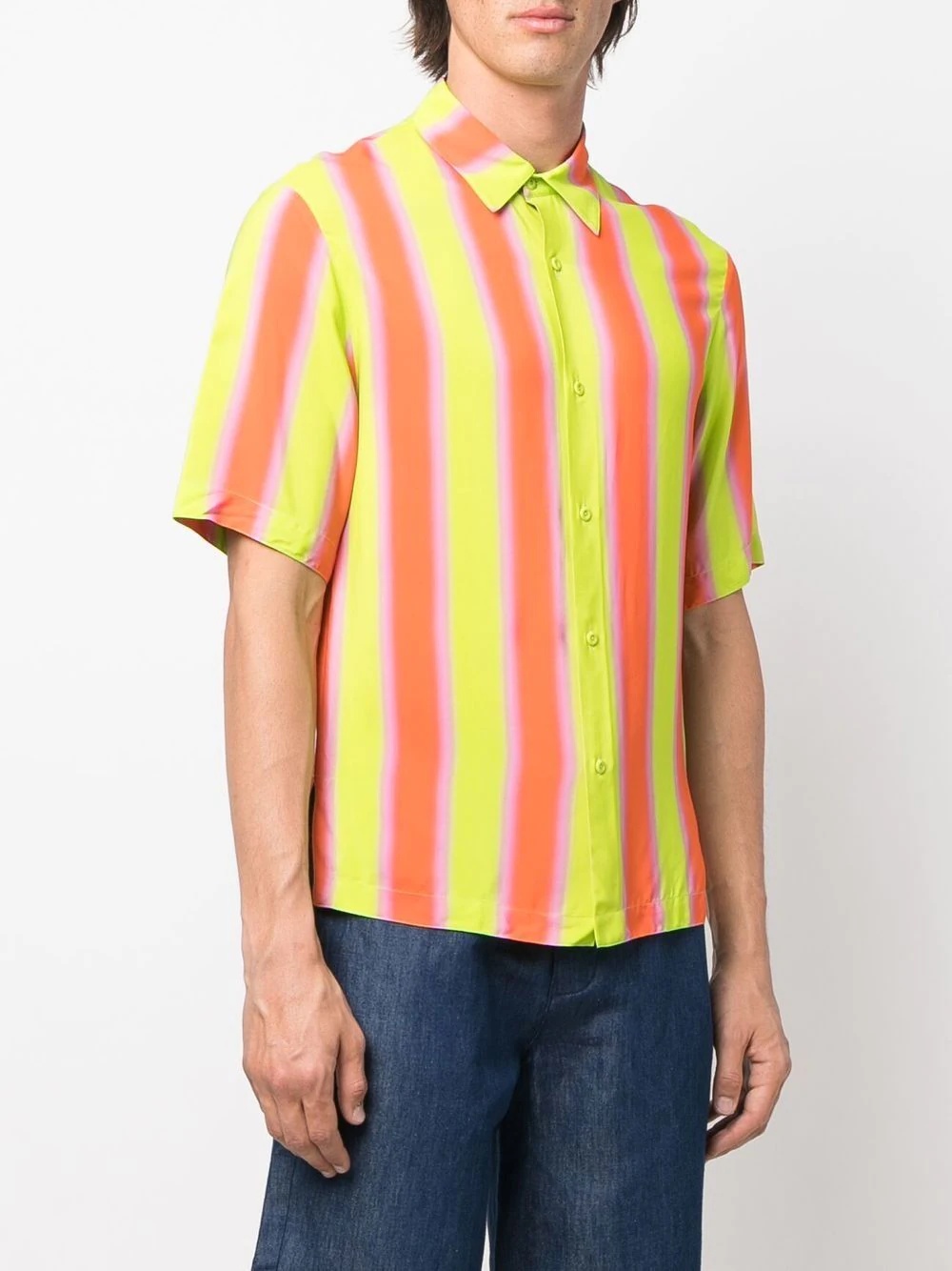 striped short-sleeve shirt - 3