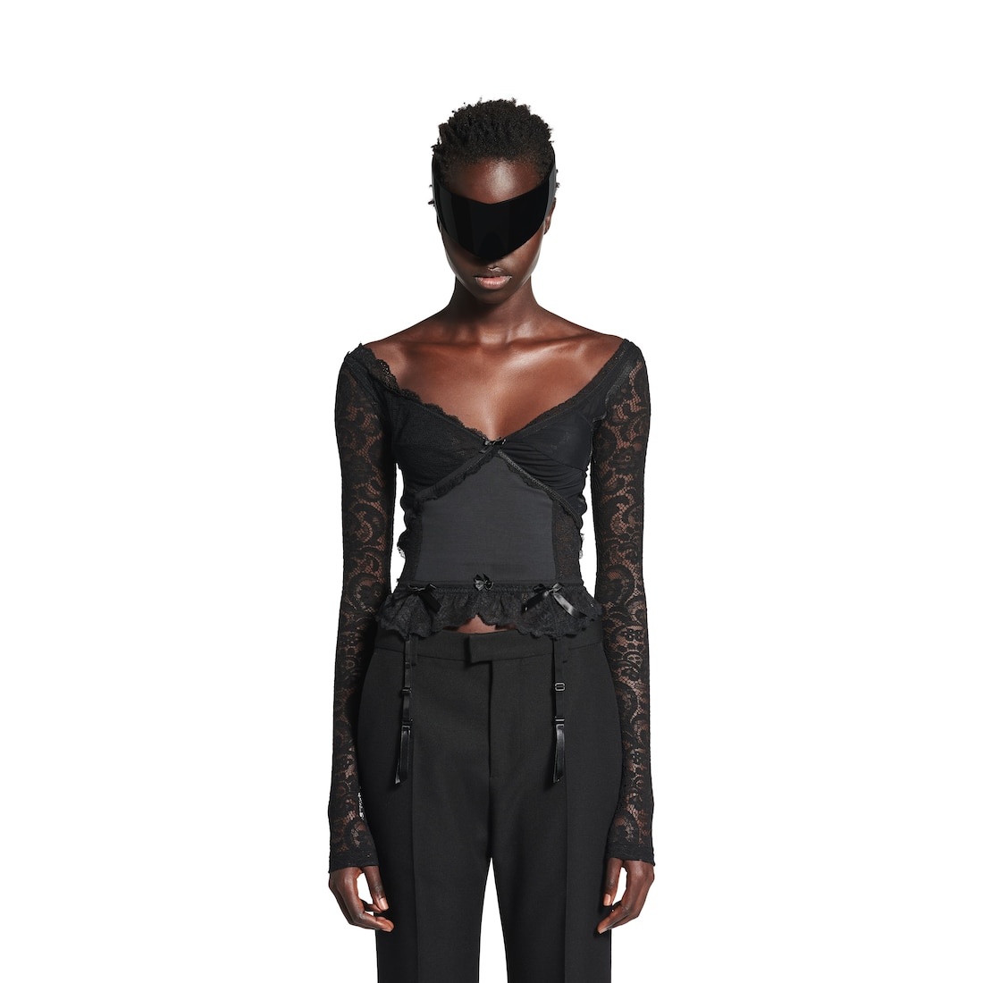 Women's Lingerie Top in Black - 5