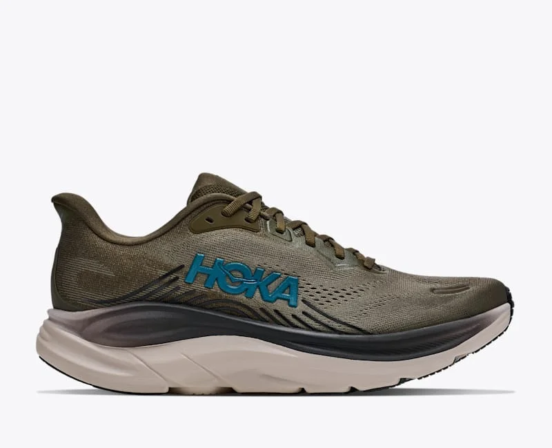 Men's Clifton 11 Shoes in Antique Olive/River Rock Grey - 1
