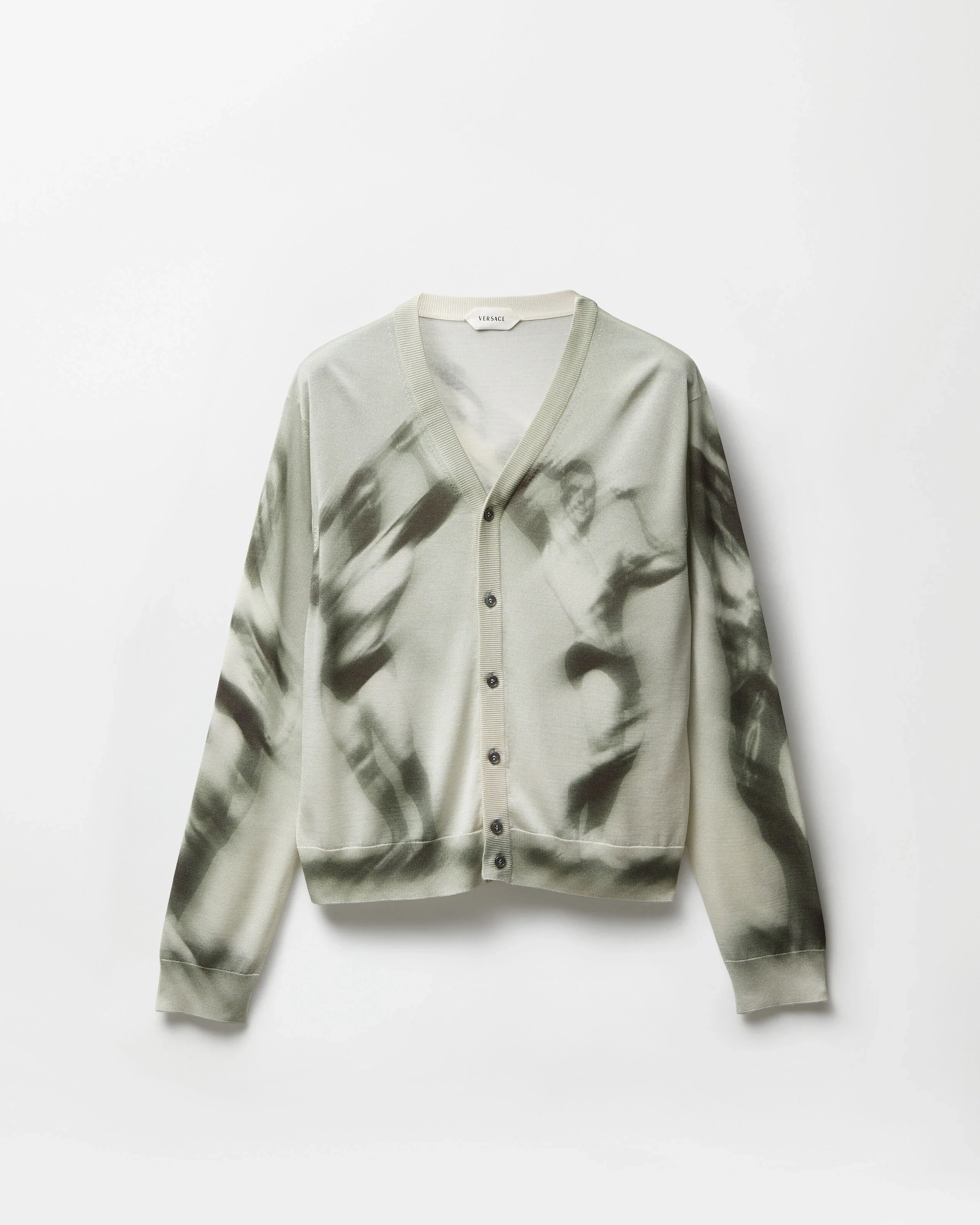 Printed Silk Knit Cardigan - 1