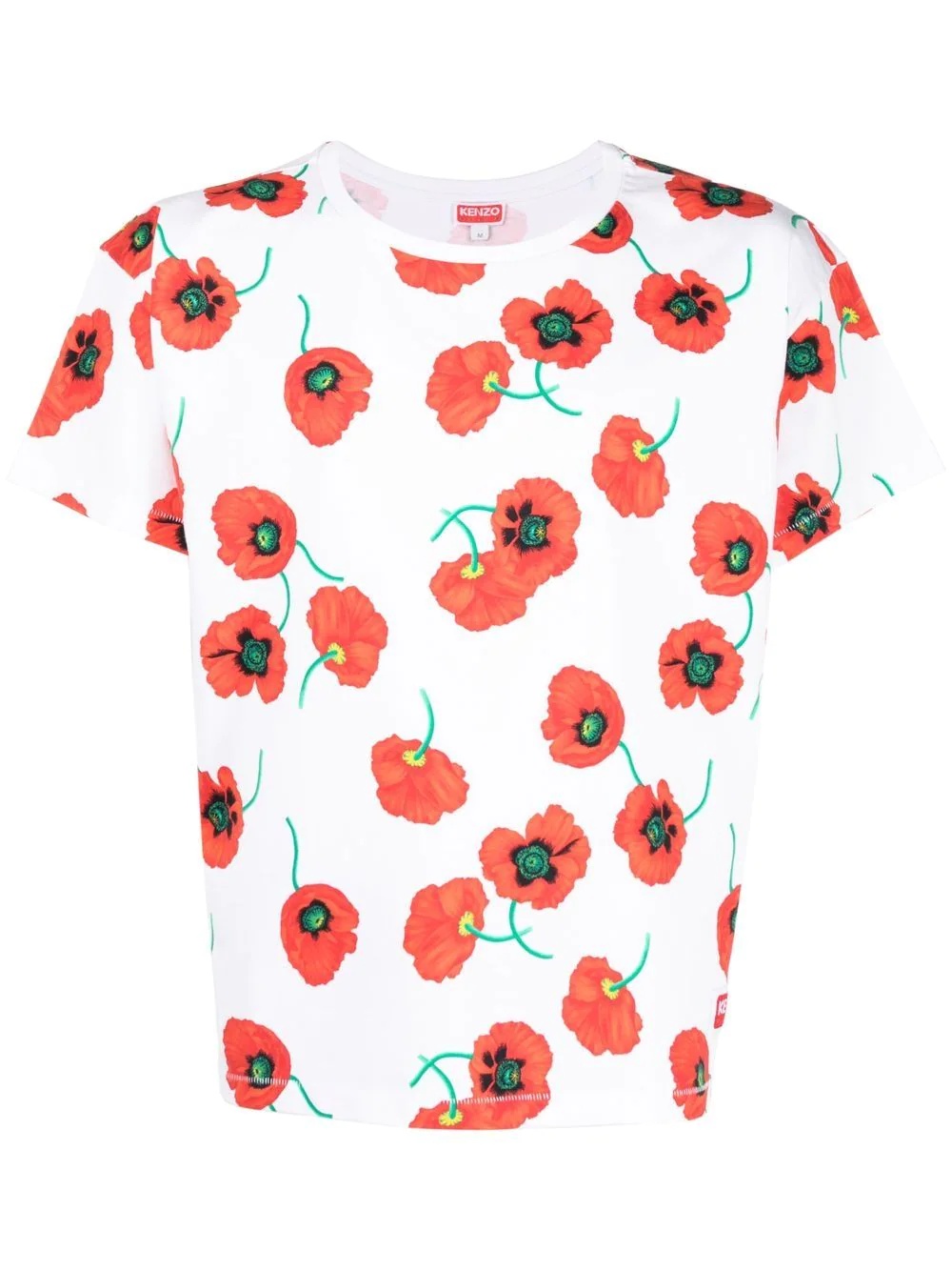 floral-print cotton T-shirt - 1