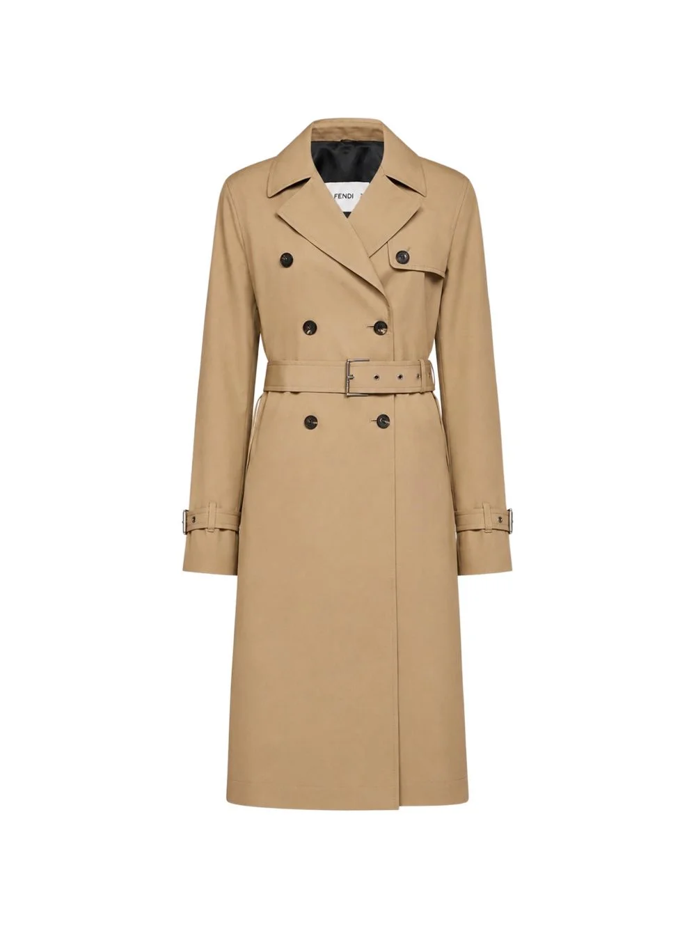 double-breasted belted coat - 1